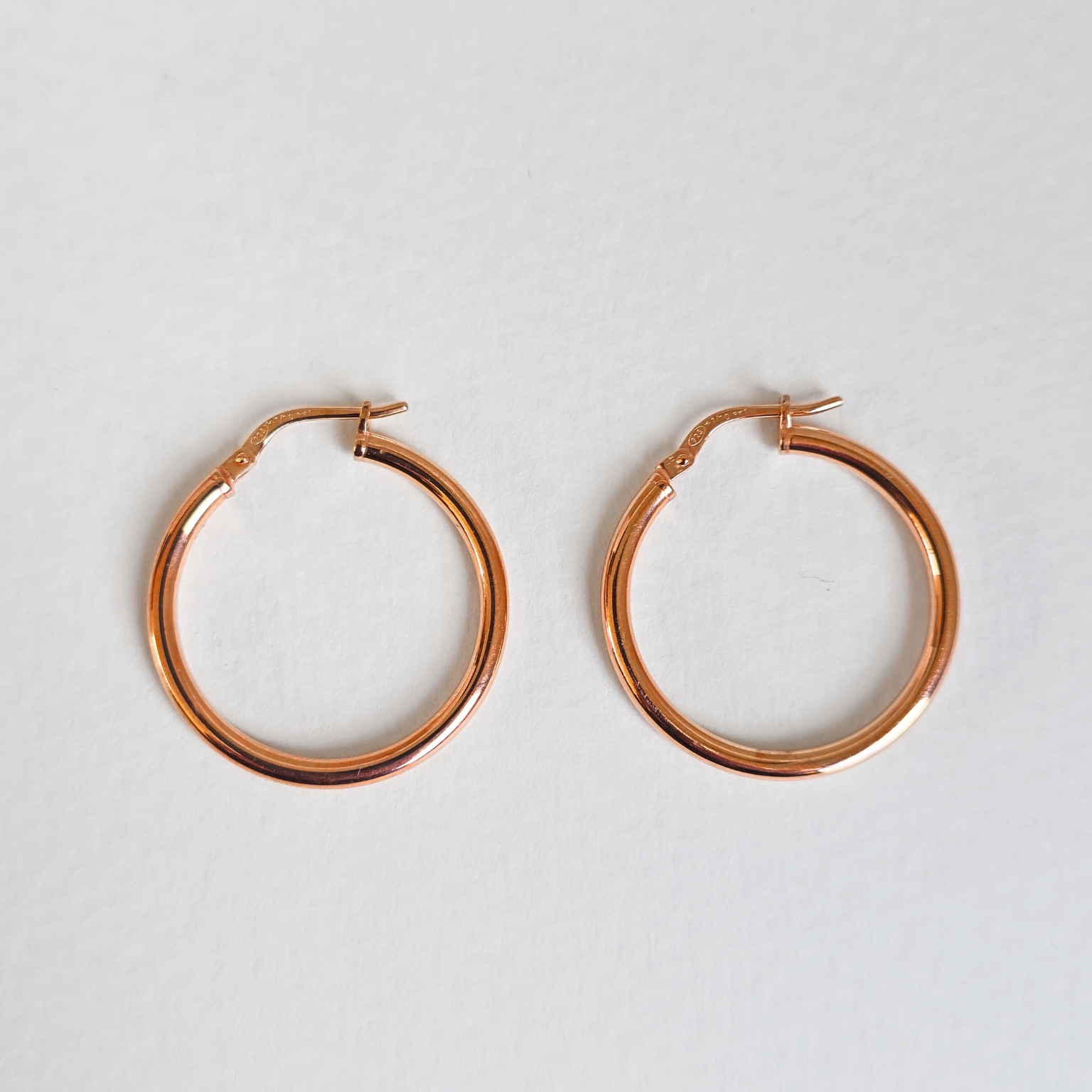 9ct Rose Gold Silver Filled Hoops