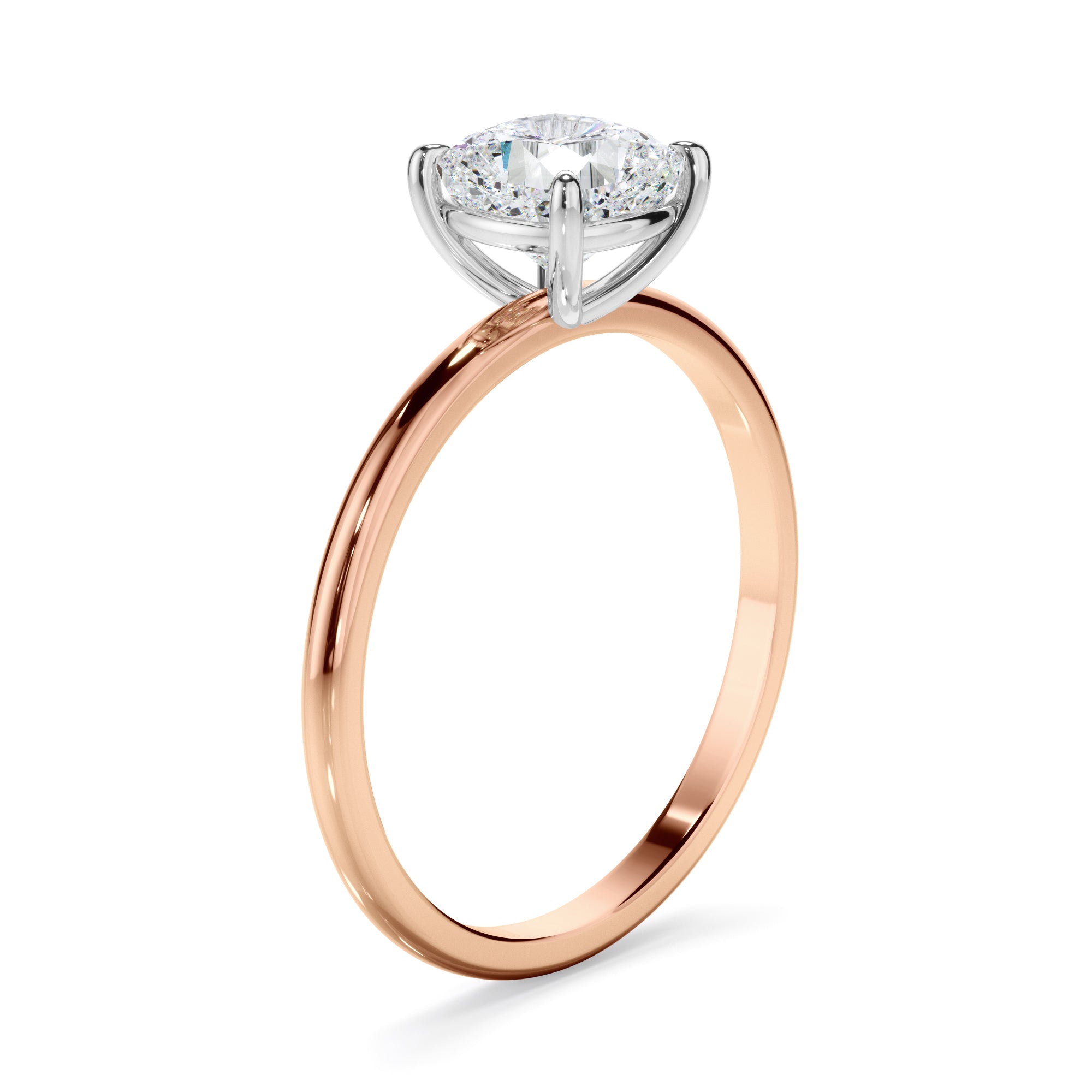 Rosalie - Cushion Cut Diamond Solitaire Engagement Ring