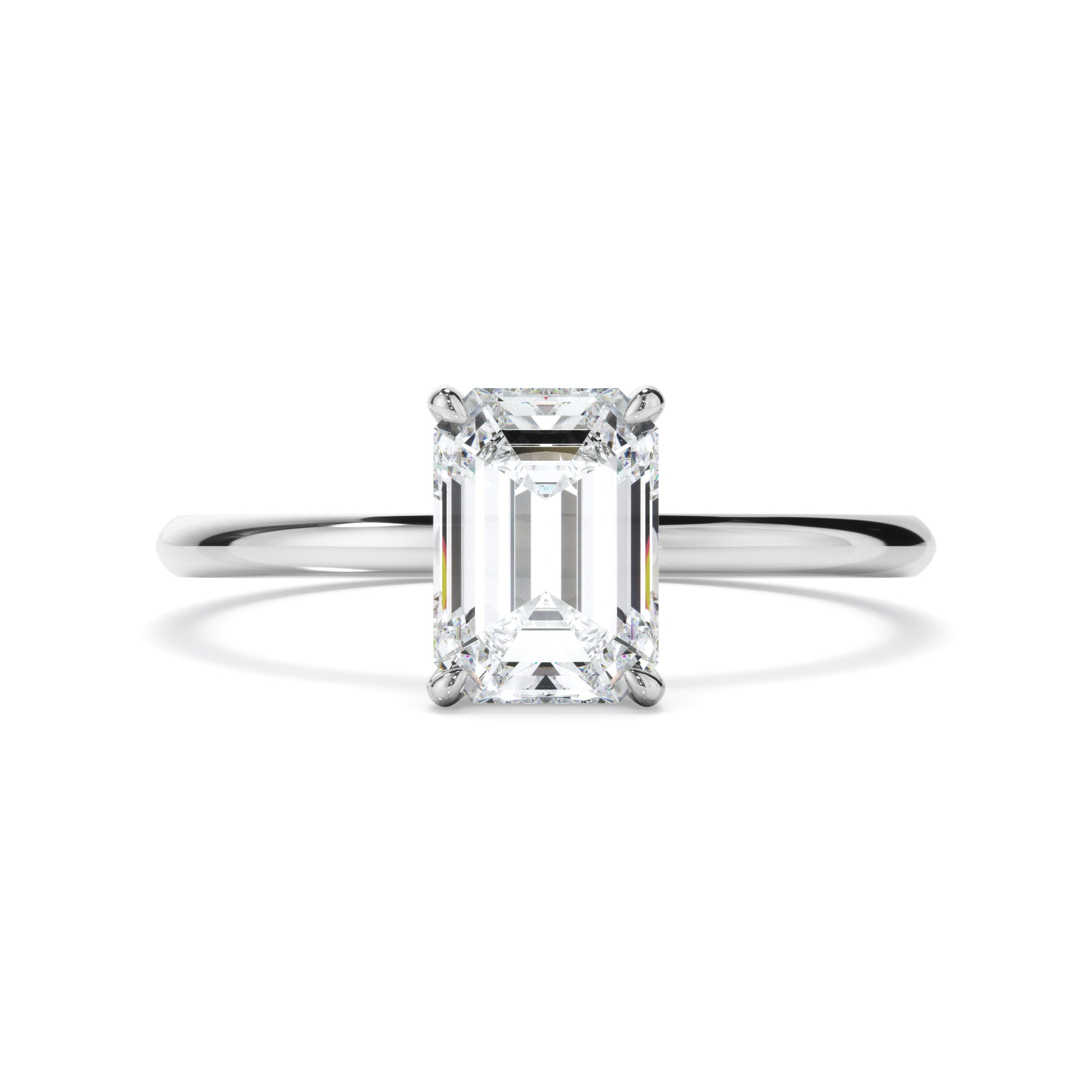 Celia - Emerald Cut Diamond Solitaire Engagement Ring