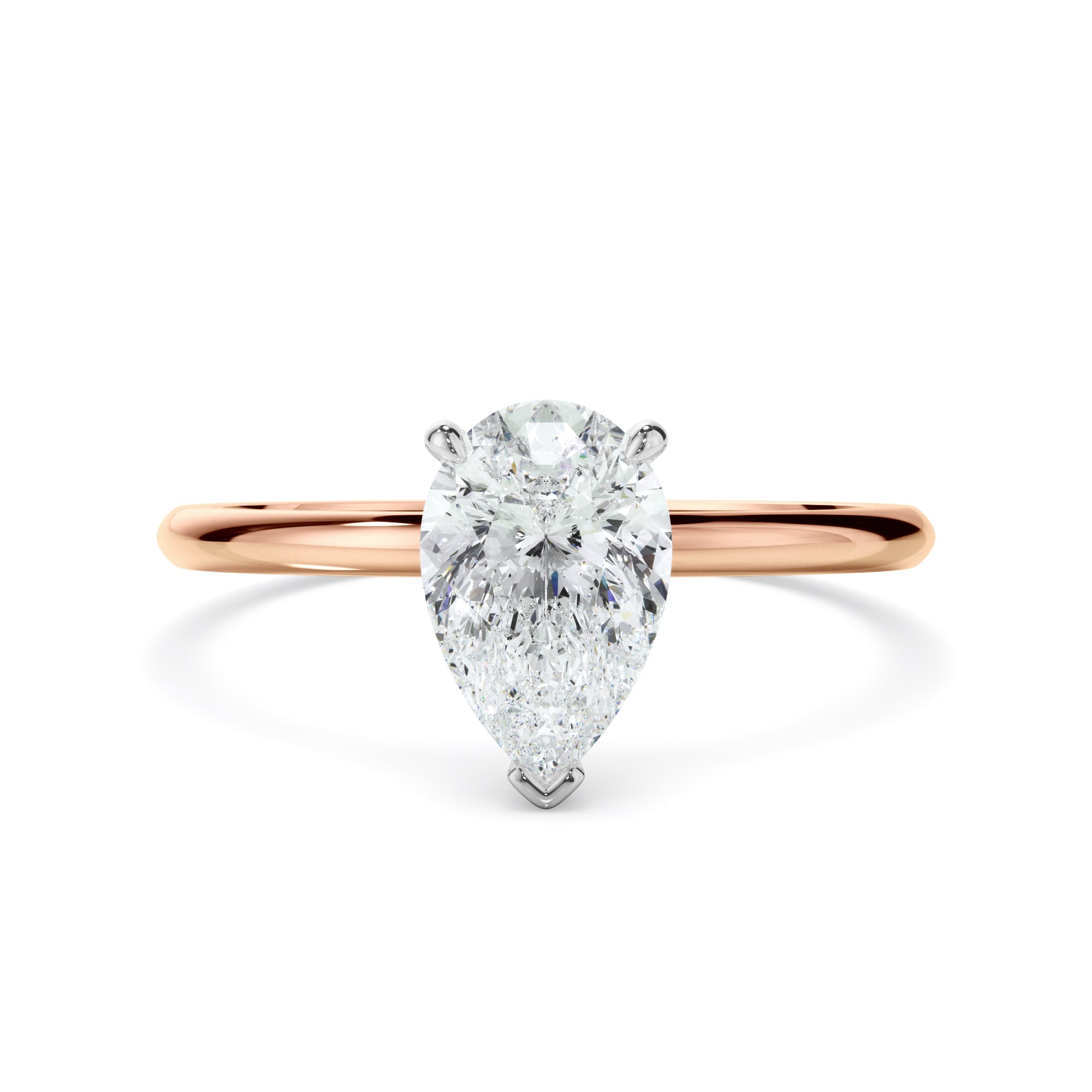 Arabelle - Pear Cut Diamond Solitaire Engagement Ring
