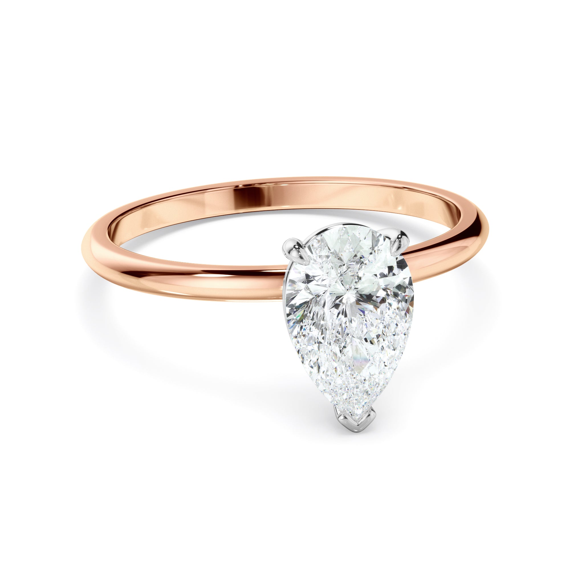 Arabelle - Pear Cut Diamond Solitaire Engagement Ring