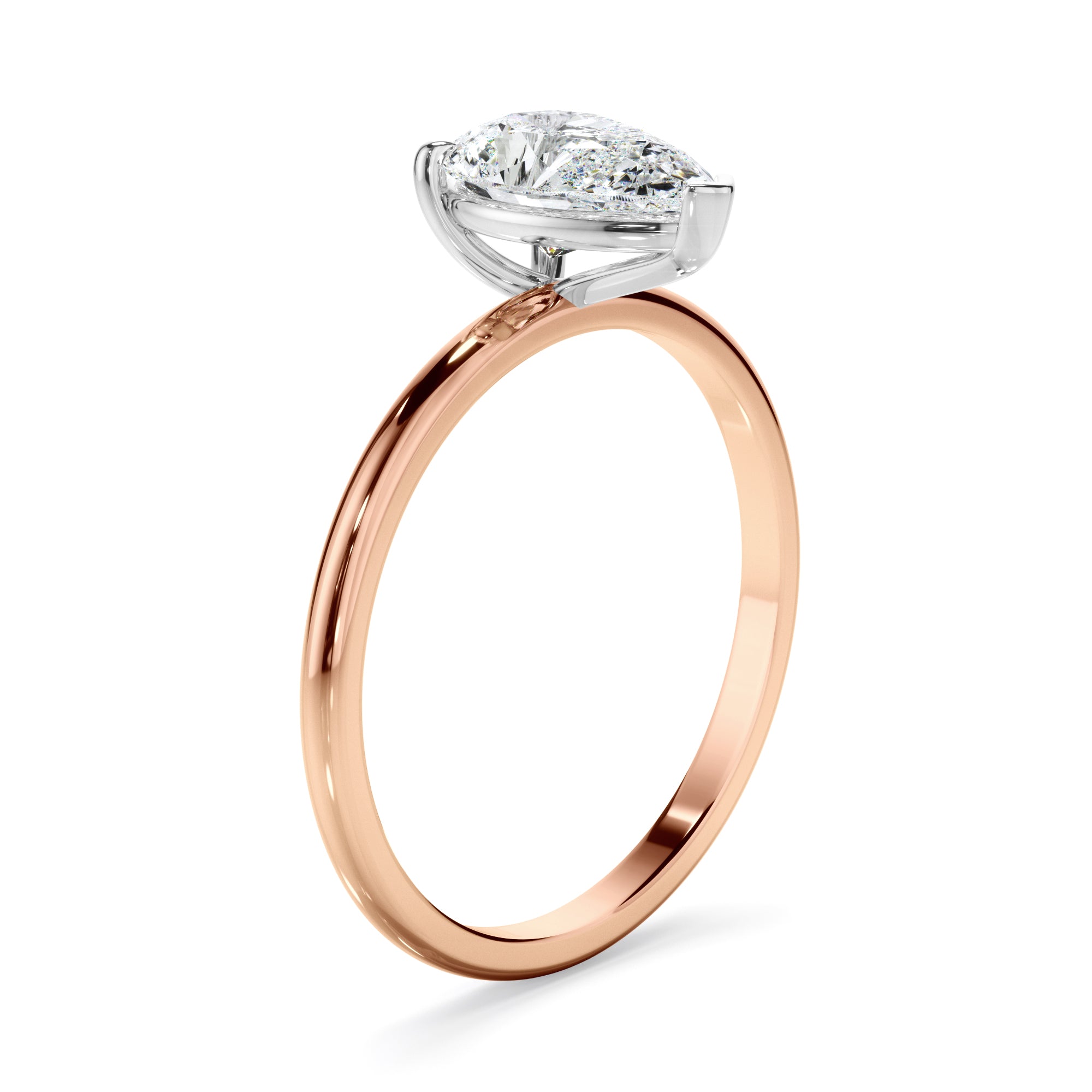 Arabelle - Pear Cut Diamond Solitaire Engagement Ring