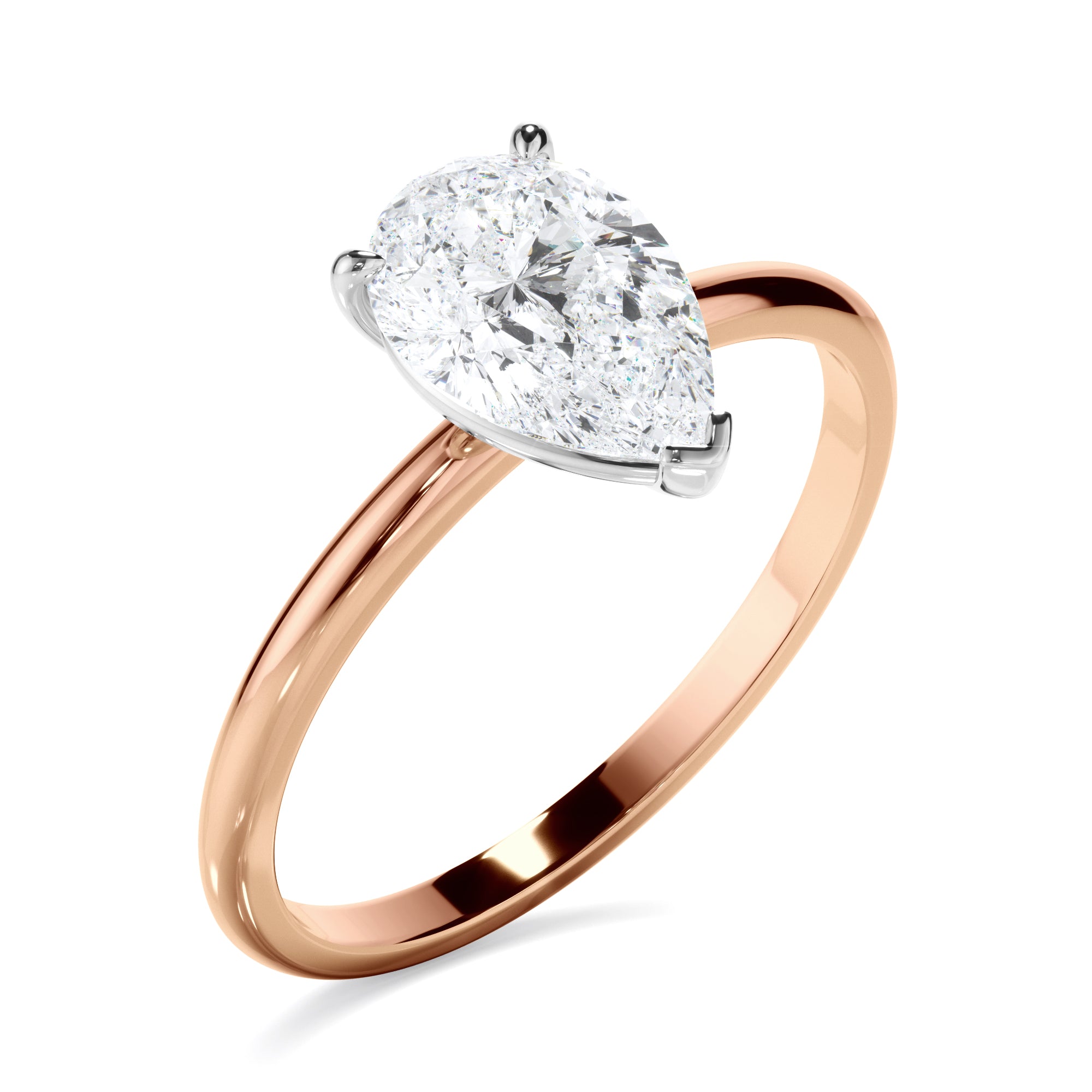 Arabelle - Pear Cut Diamond Solitaire Engagement Ring