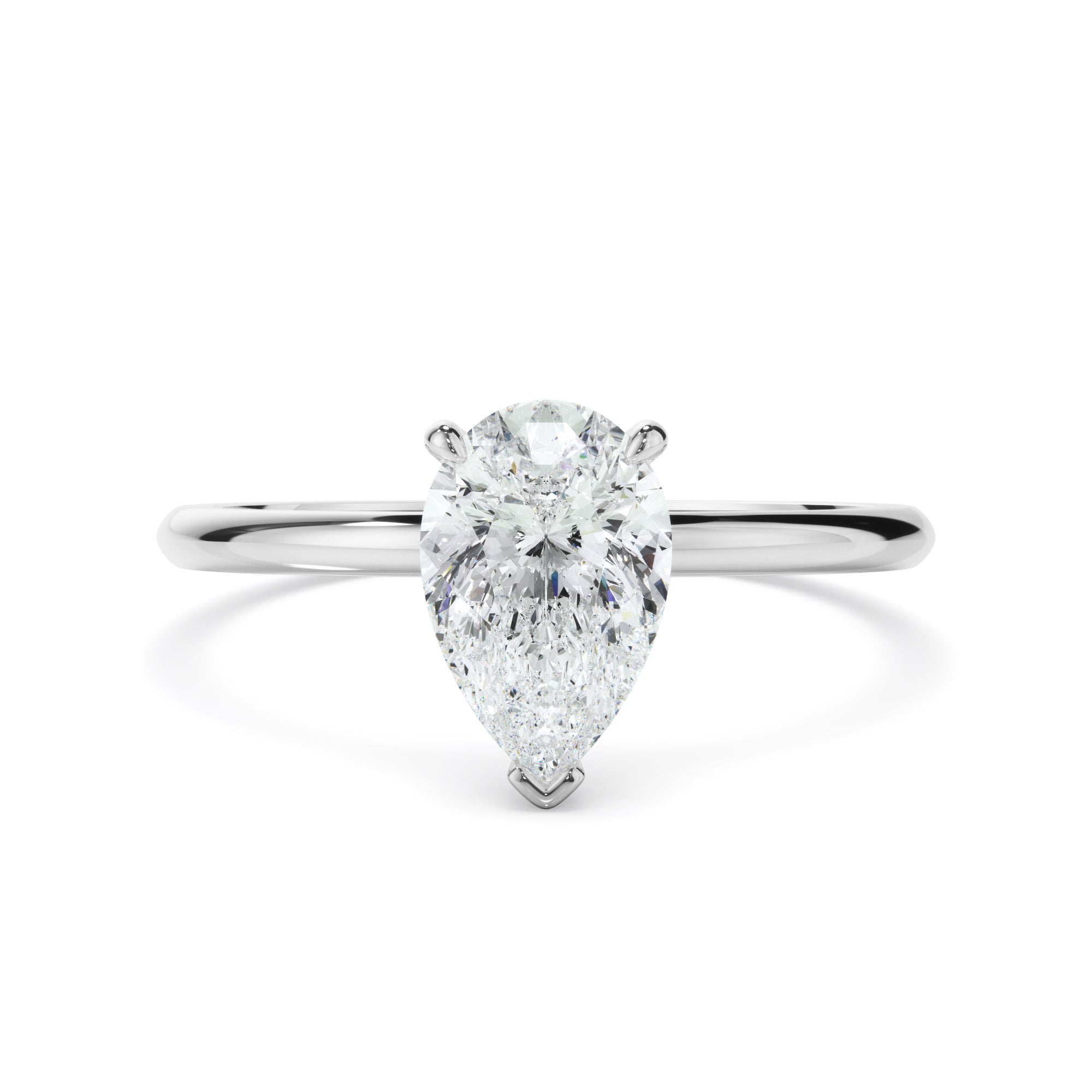 Arabelle - Pear Cut Diamond Solitaire Engagement Ring