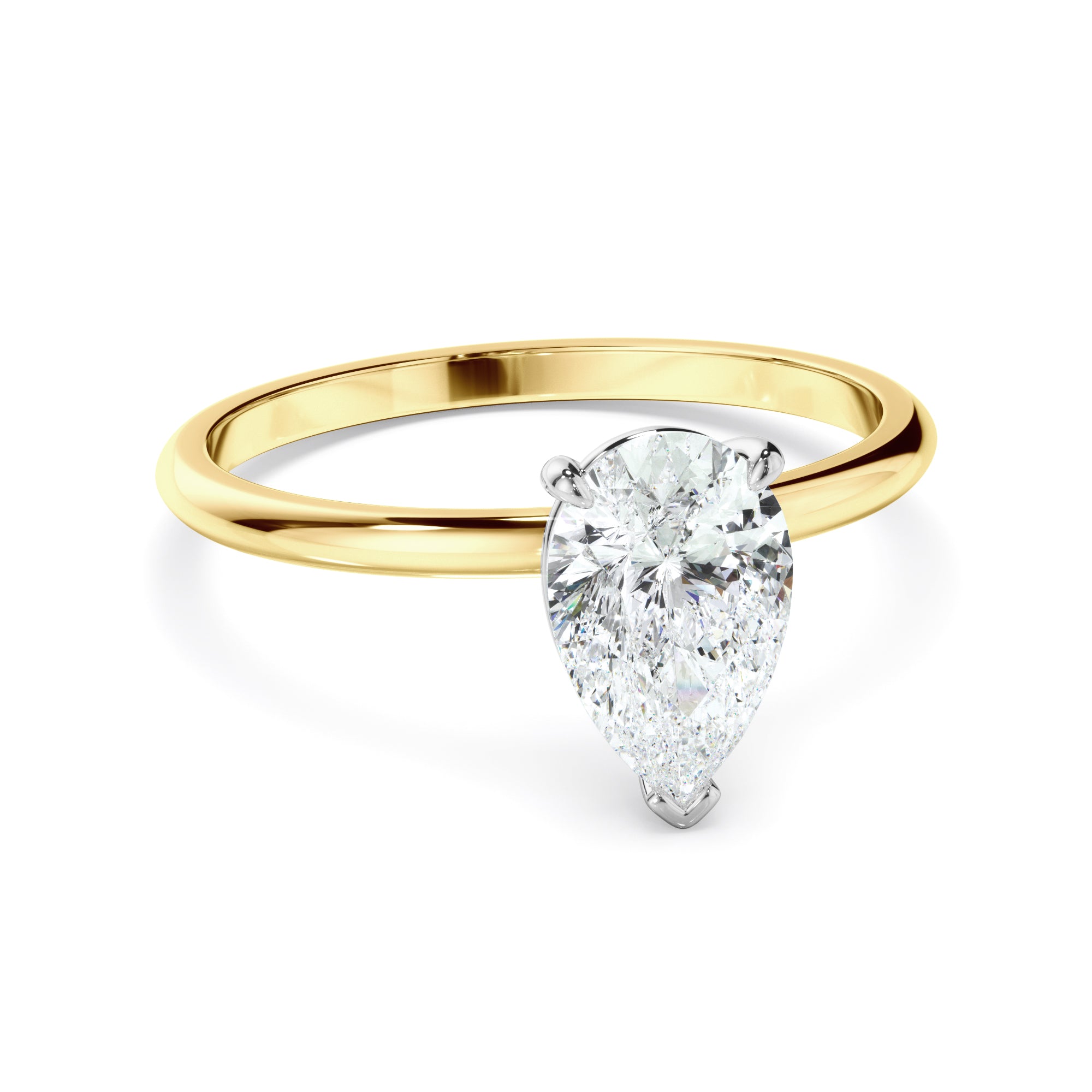 Arabelle - Pear Cut Diamond Solitaire Engagement Ring