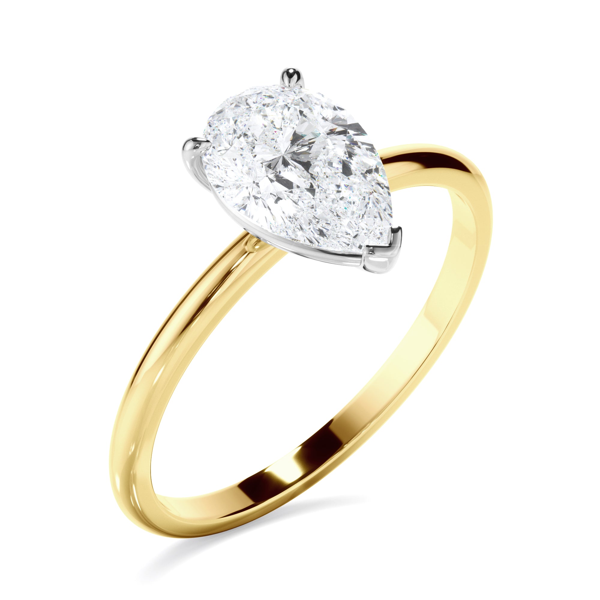 Arabelle - Pear Cut Diamond Solitaire Engagement Ring