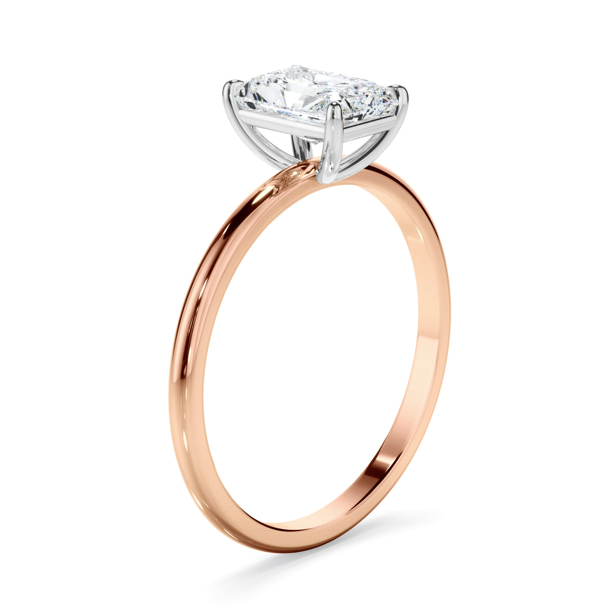 Evelina - Radiant Cut Diamond Solitaire Engagement Ring