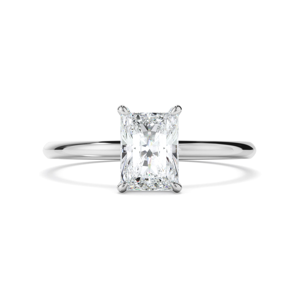 Evelina - Radiant Cut Diamond Solitaire Engagement Ring