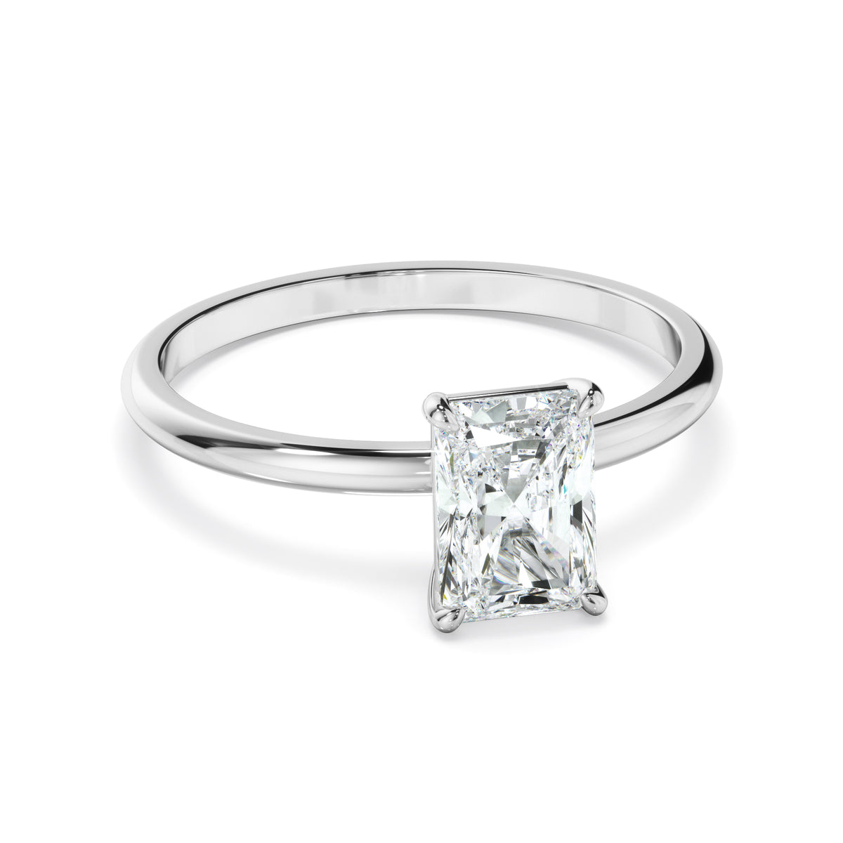 Evelina - Radiant Cut Diamond Solitaire Engagement Ring