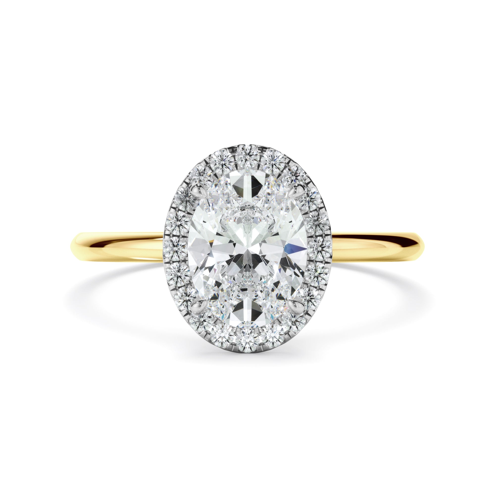 Cordelia - Oval Cut Diamond Halo Engagement Ring