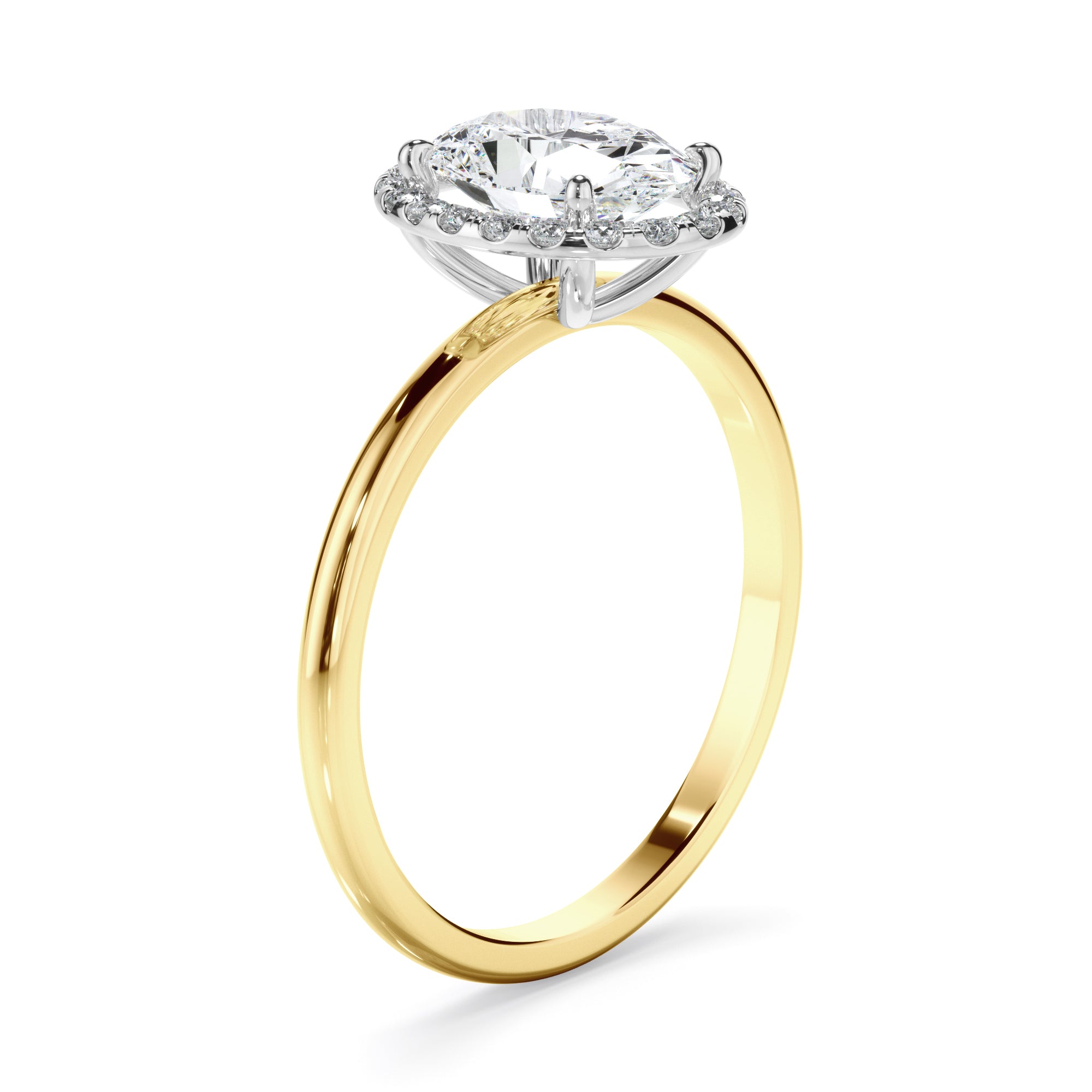 Cordelia - Oval Cut Diamond Halo Engagement Ring