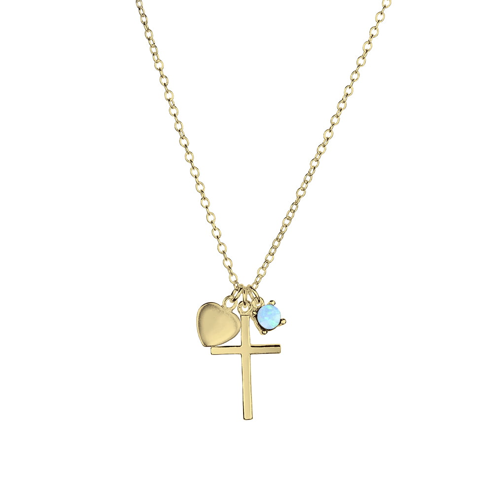 (Gold Plated) Sterling Silver Mesh Chain Cross Bracelet