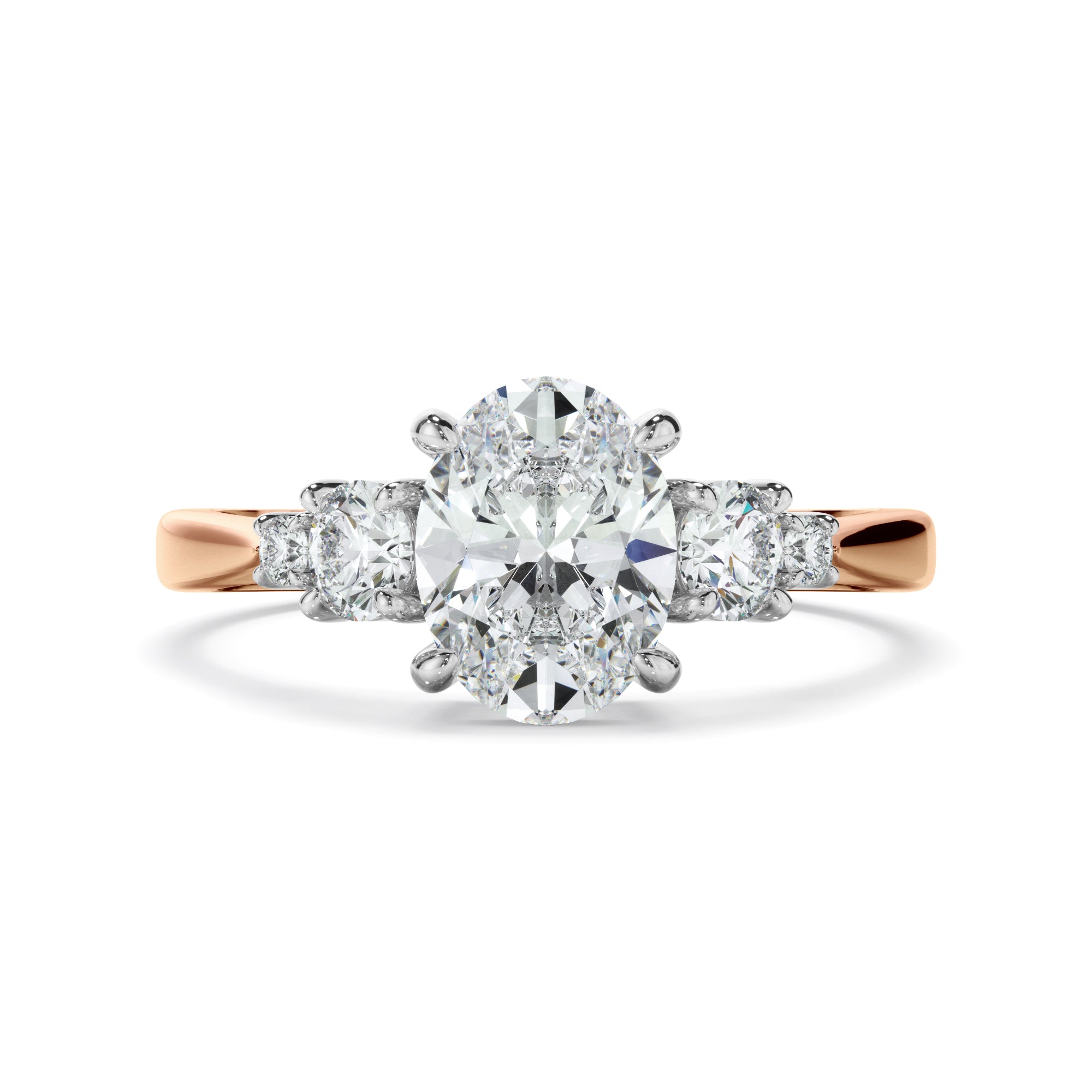 Paloma - Oval Cut Diamond Five Stone Engagement Ring