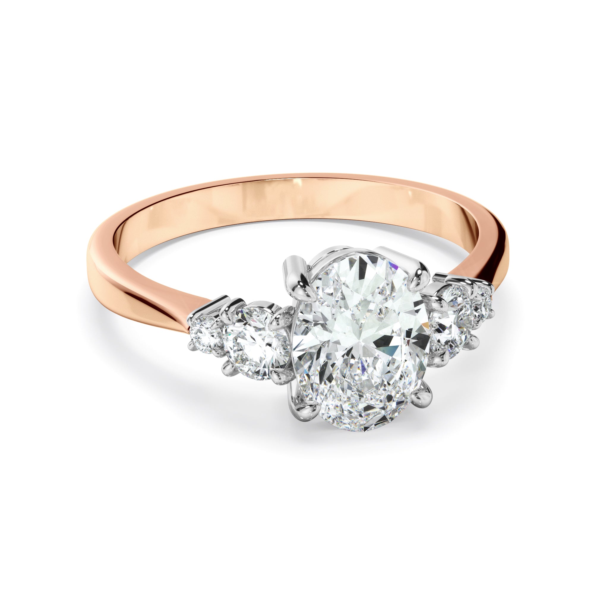 Paloma - Oval Cut Diamond Five Stone Engagement Ring