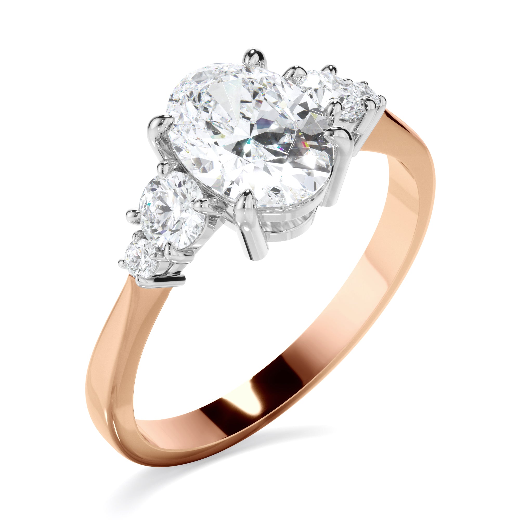 Paloma - Oval Cut Diamond Five Stone Engagement Ring