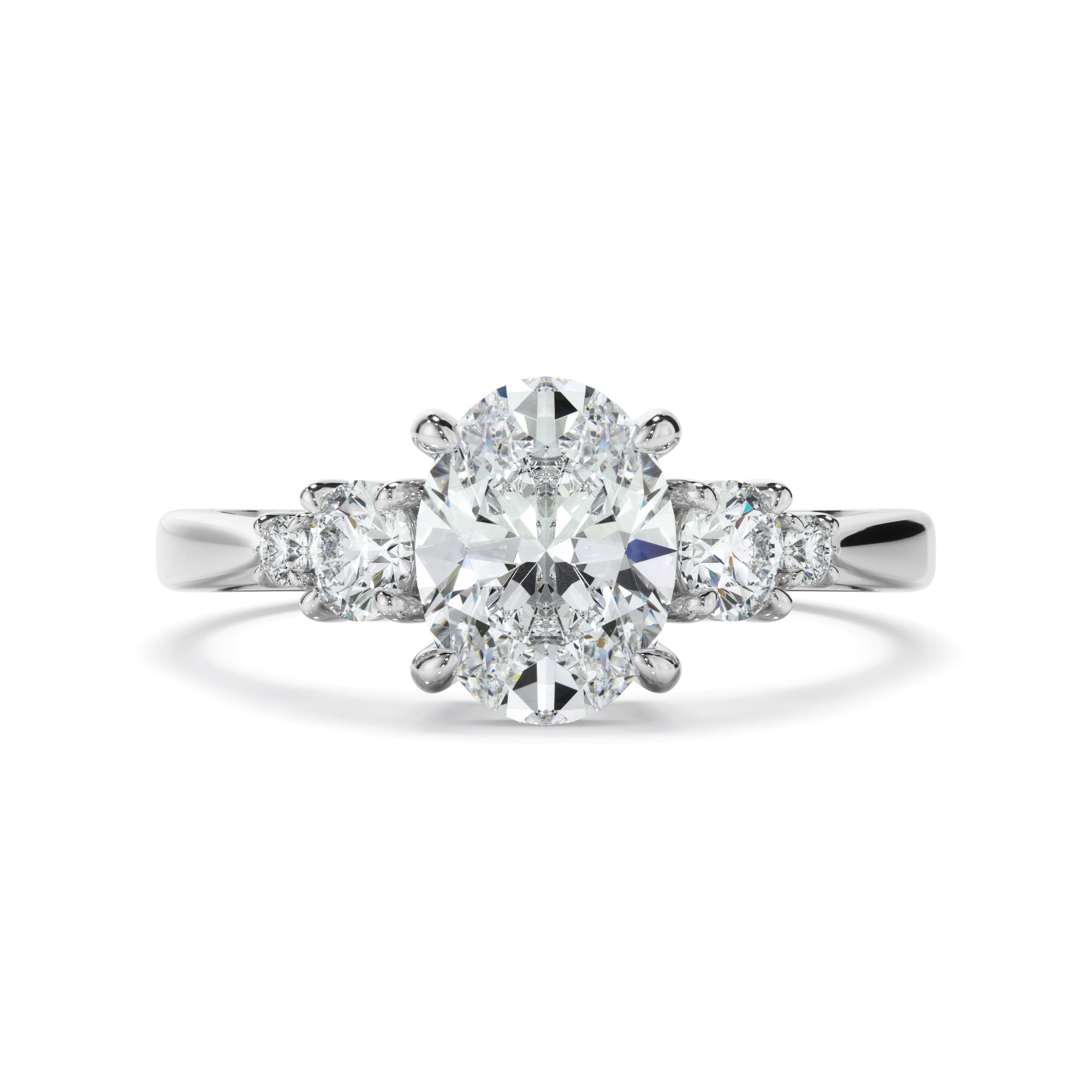 Paloma - Oval Cut Diamond Five Stone Engagement Ring