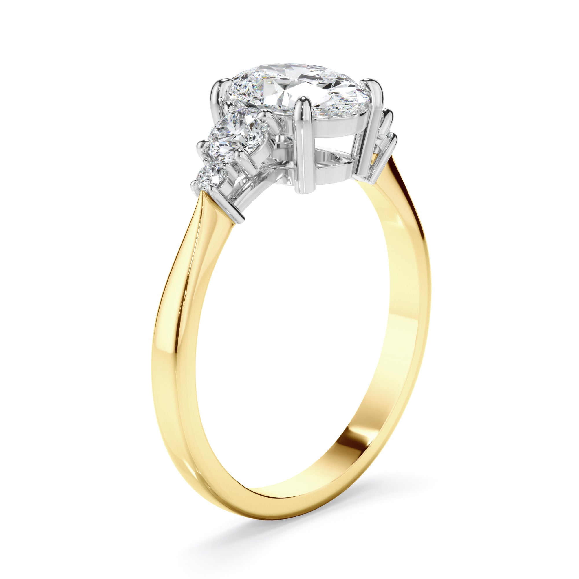 Paloma - Oval Cut Diamond Five Stone Engagement Ring