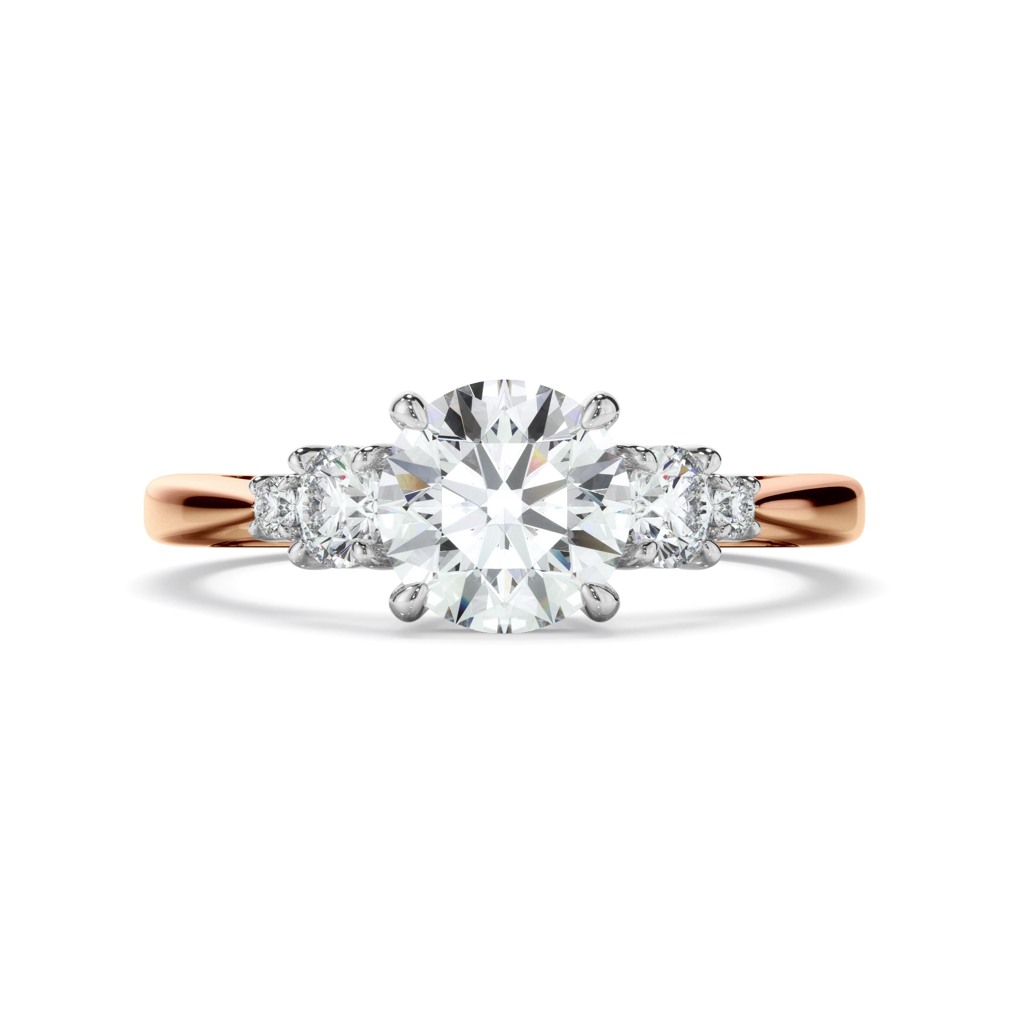 Ember - Round Brilliant Cut Diamond Five Stone Engagement Ring