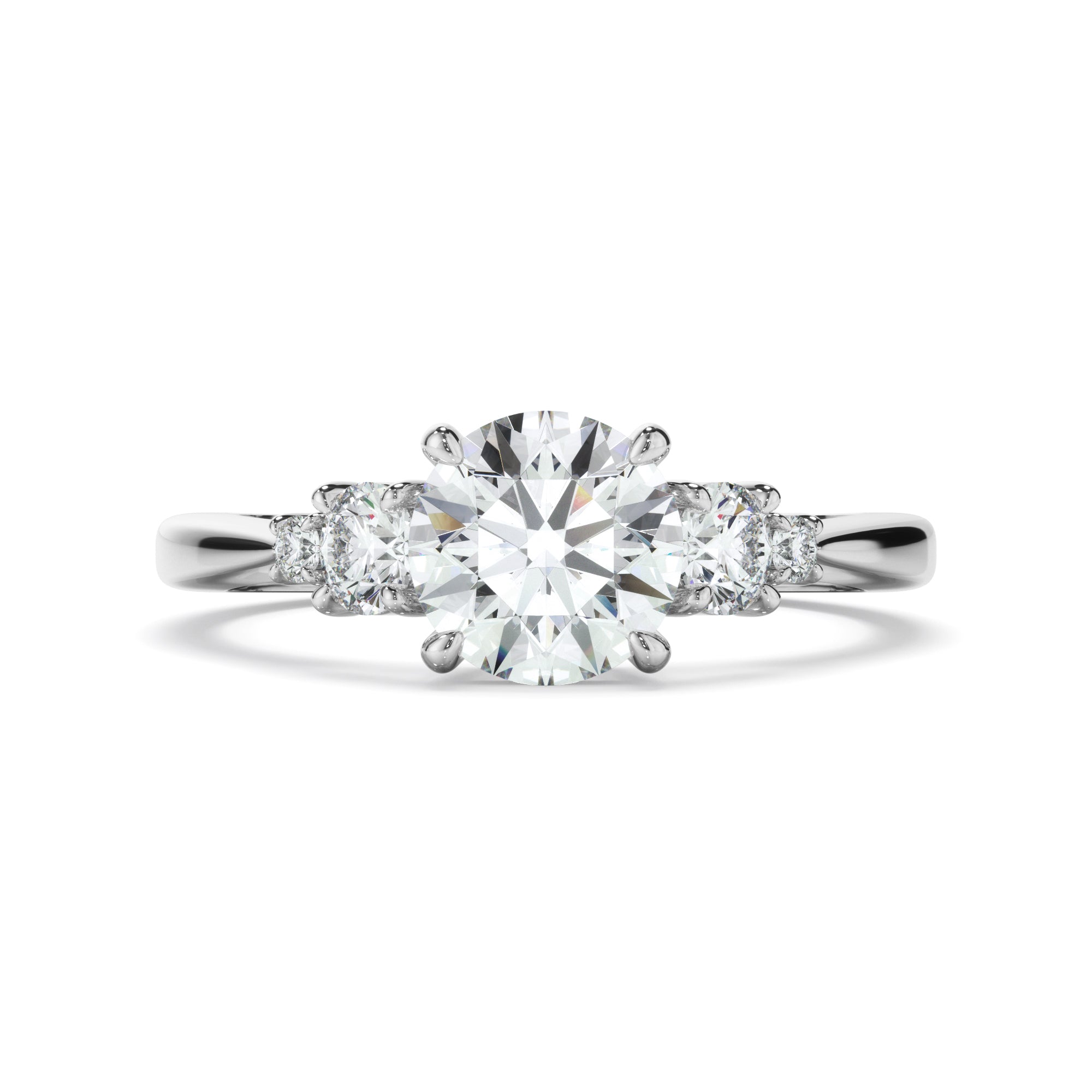 Ember - Round Brilliant Cut Diamond Five Stone Engagement Ring