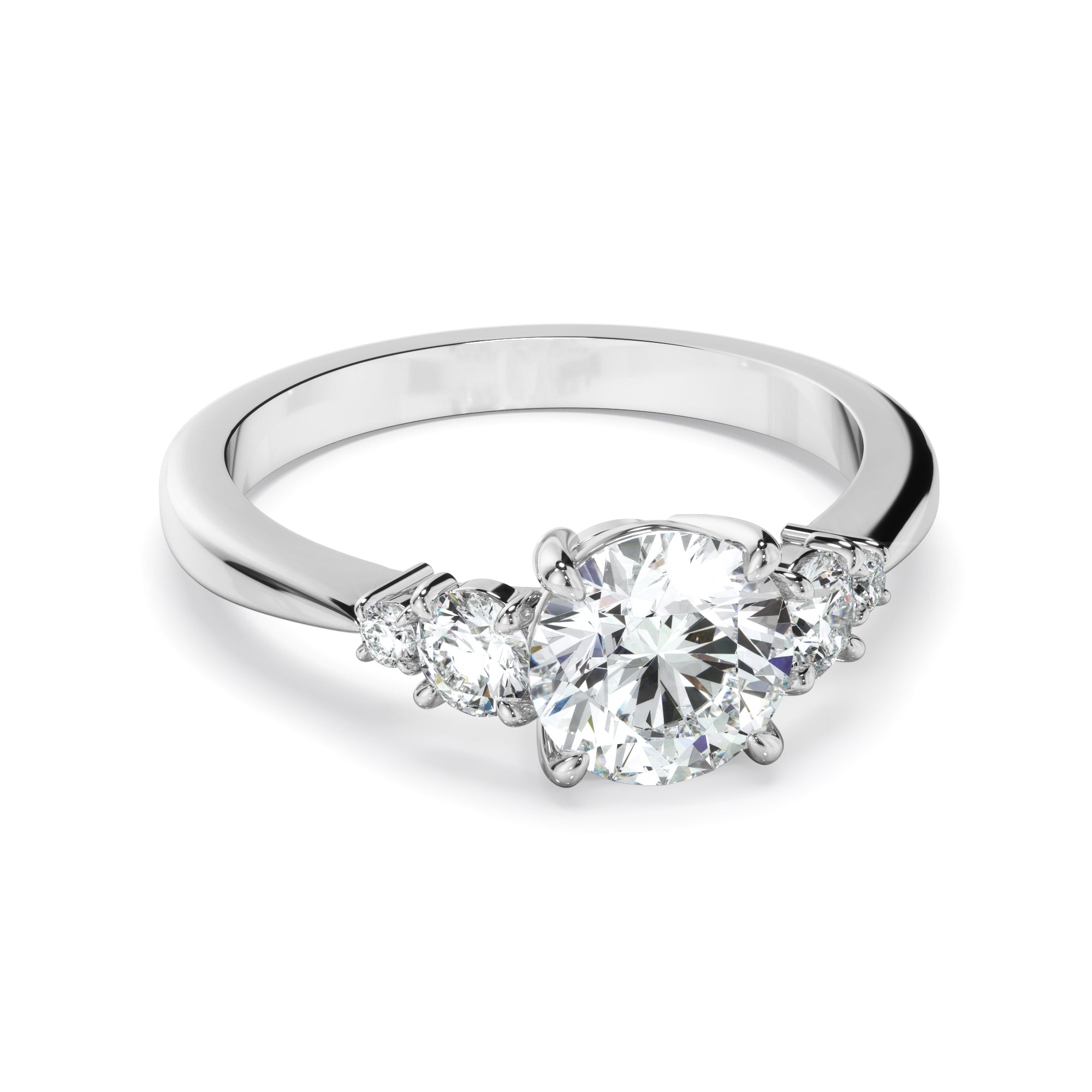 Ember - Round Brilliant Cut Diamond Five Stone Engagement Ring