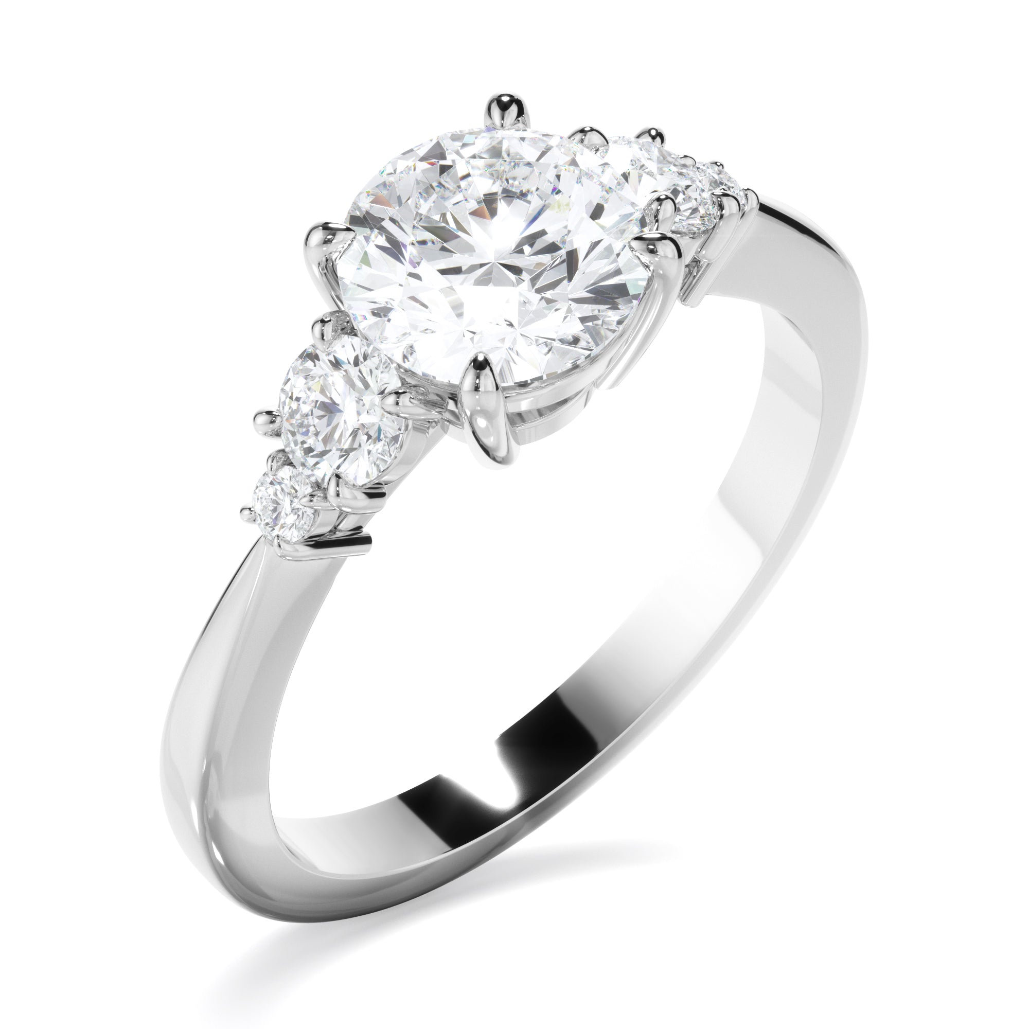Ember - Round Brilliant Cut Diamond Five Stone Engagement Ring