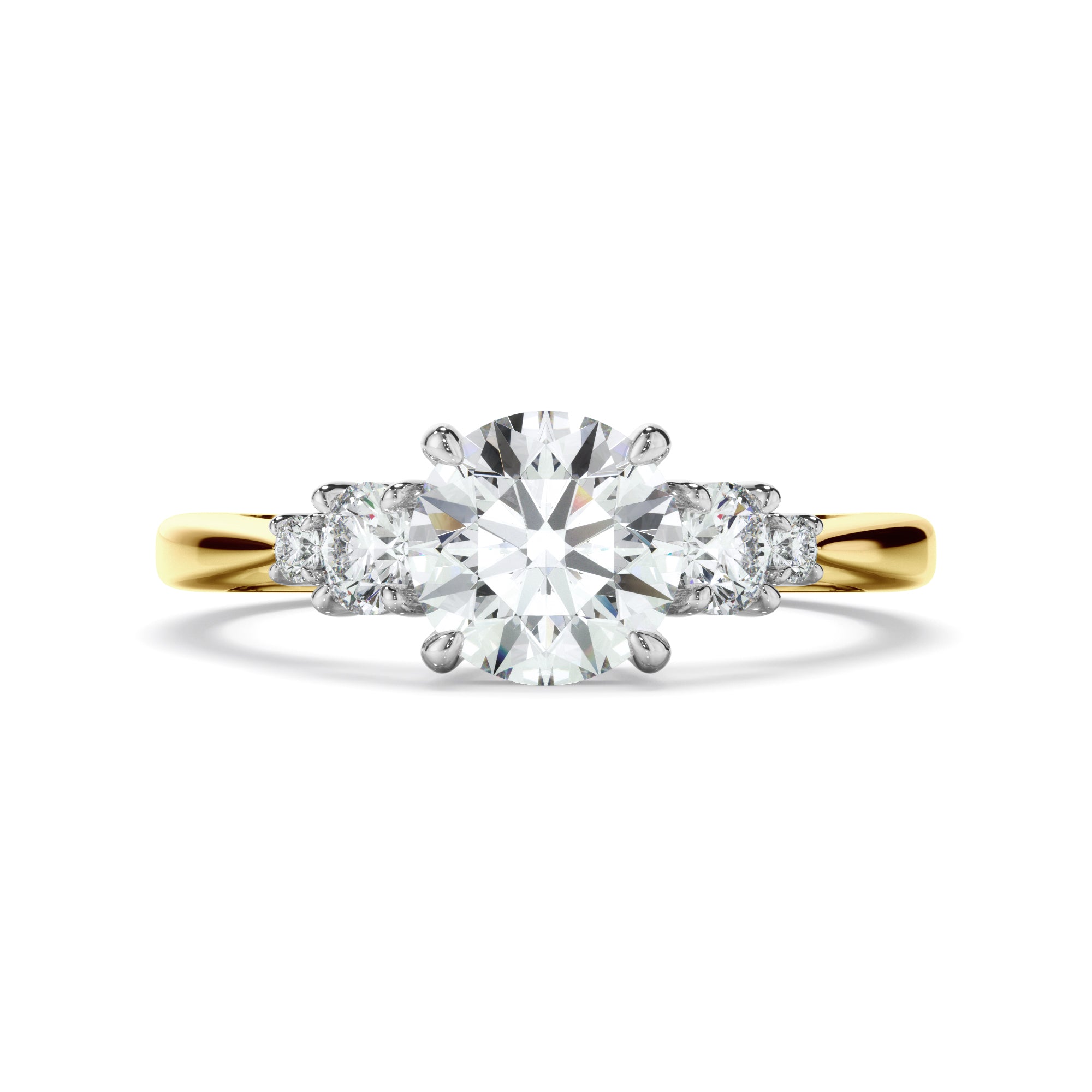 Ember - Round Brilliant Cut Diamond Five Stone Engagement Ring