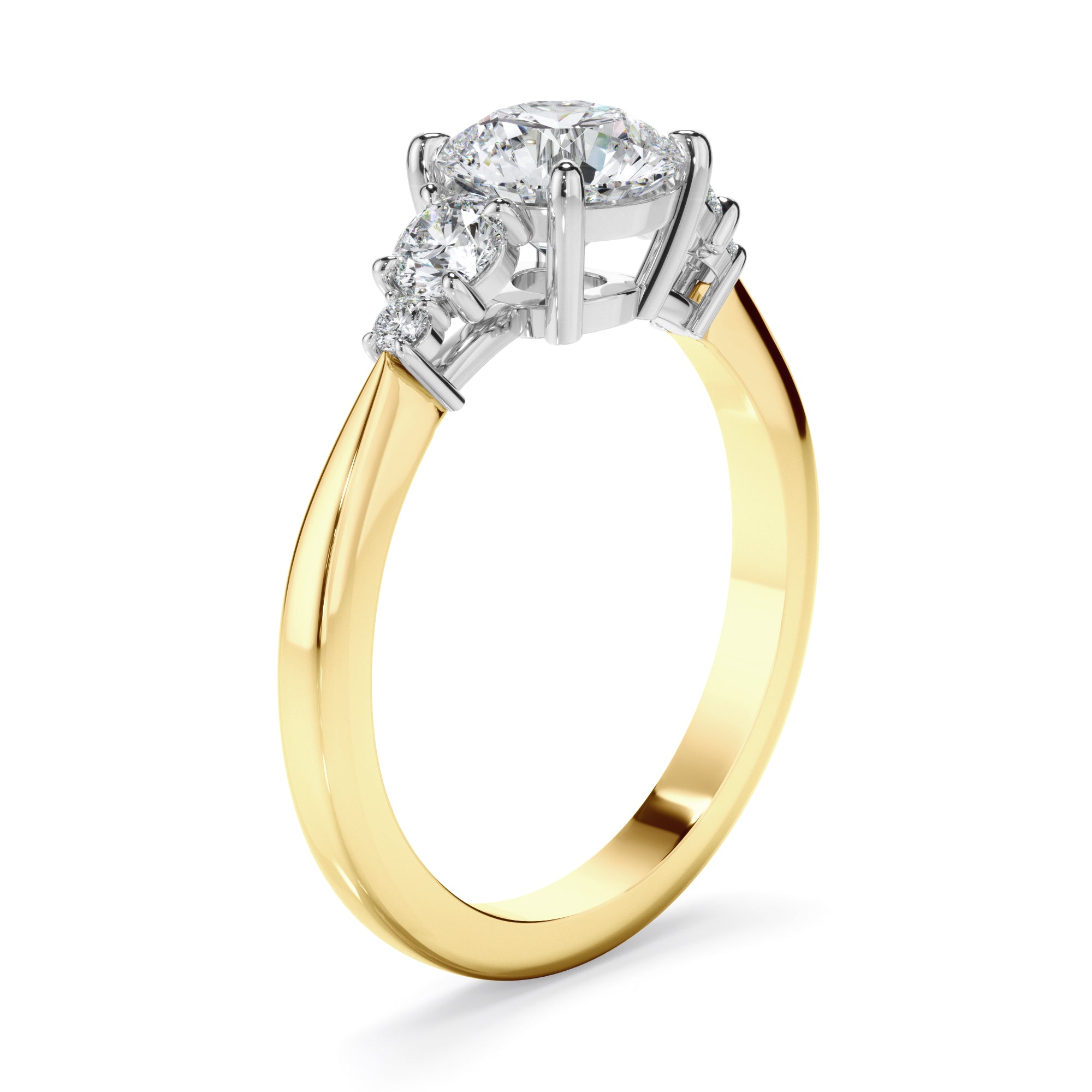 Ember - Round Brilliant Cut Diamond Five Stone Engagement Ring