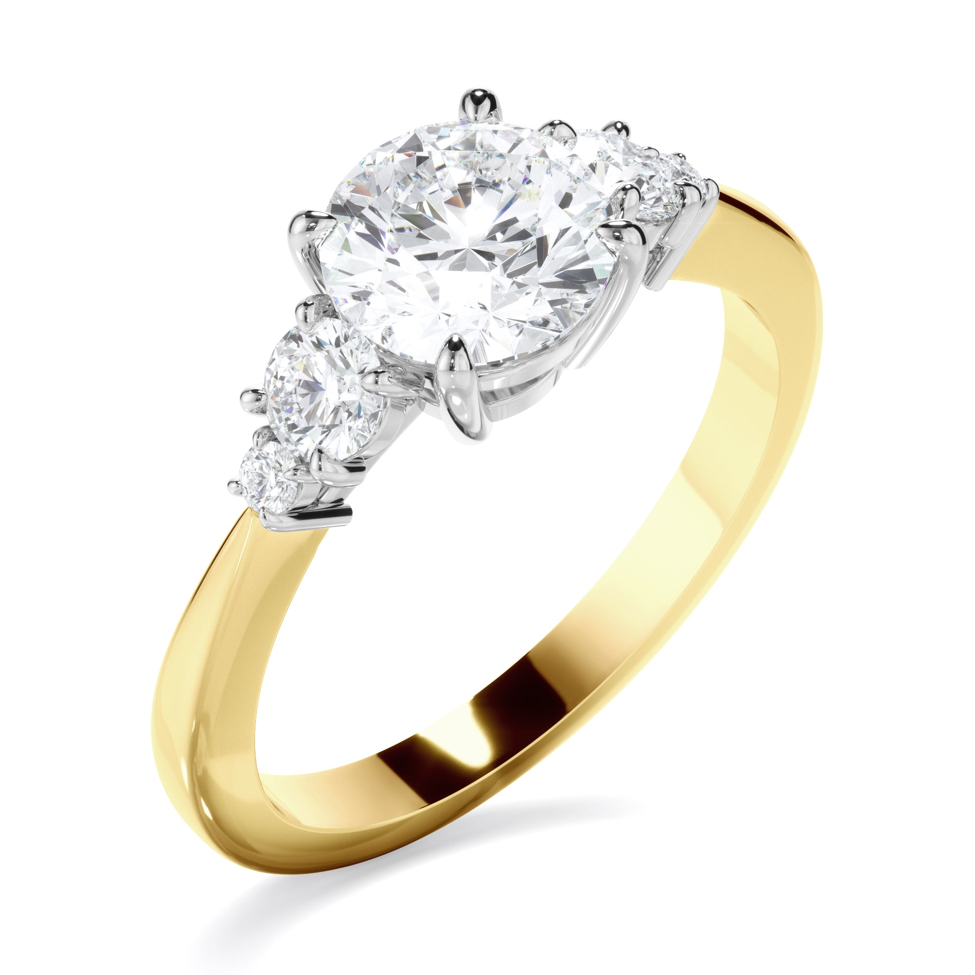 Ember - Round Brilliant Cut Diamond Five Stone Engagement Ring
