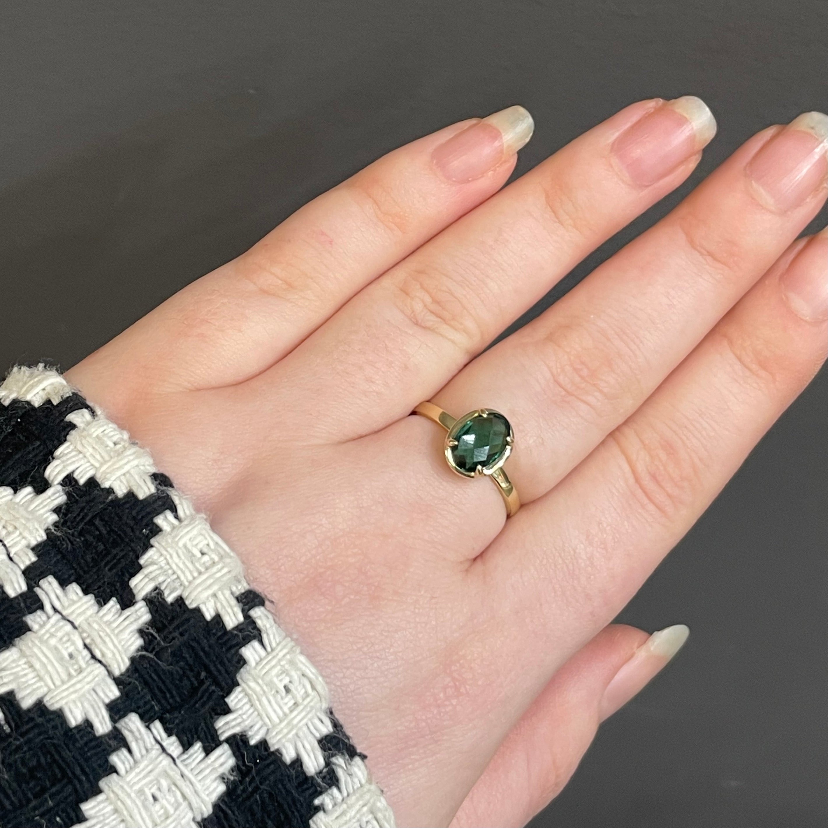 Miriam 9ct Yellow Gold Oval Green Quartz Ring