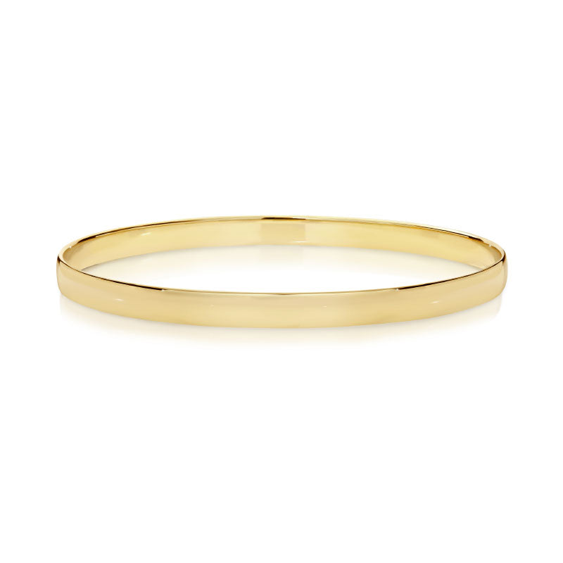 9ct Gold Half Round Bangle (5mm)