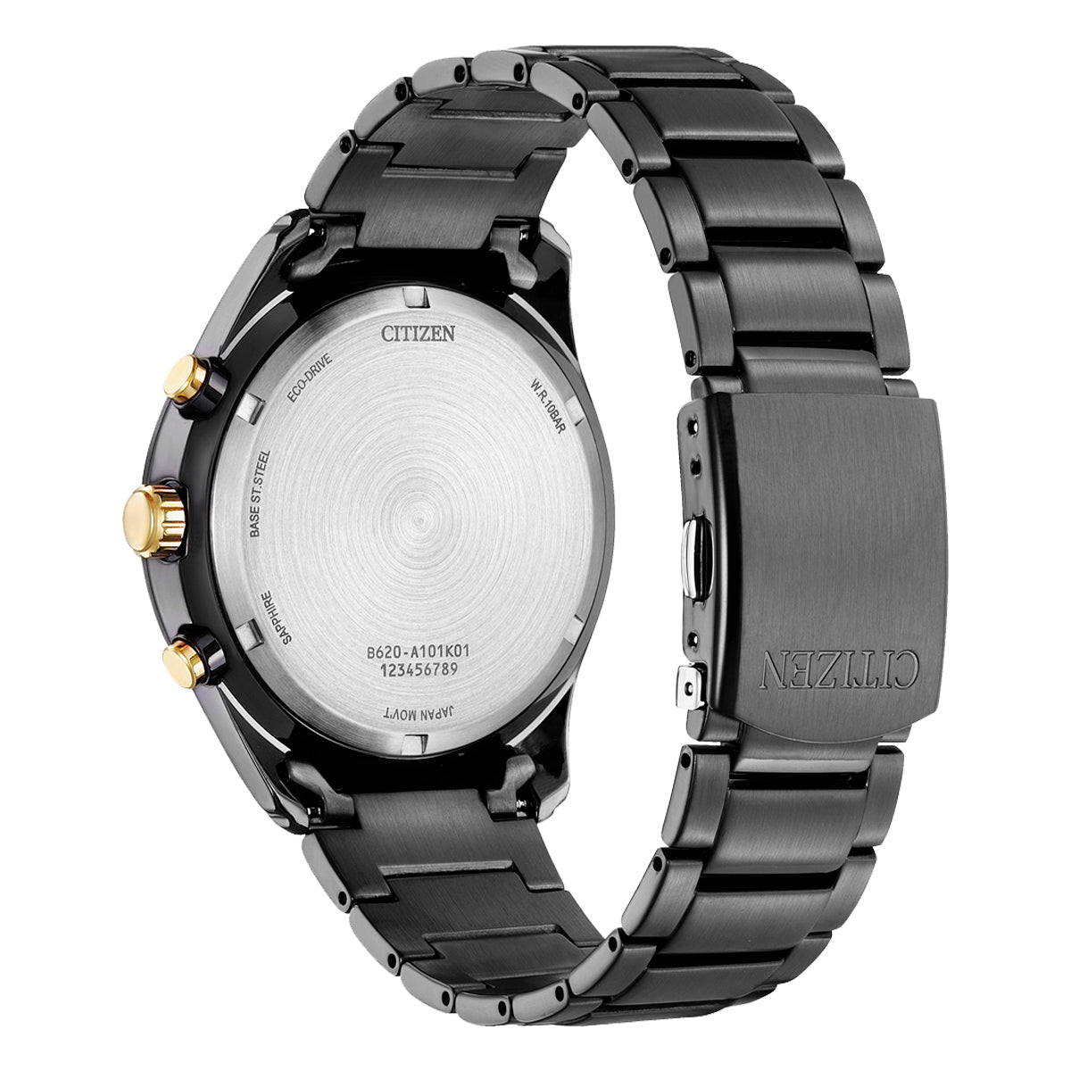 Citizen Green Dial Chronograph Black Mens Watch
