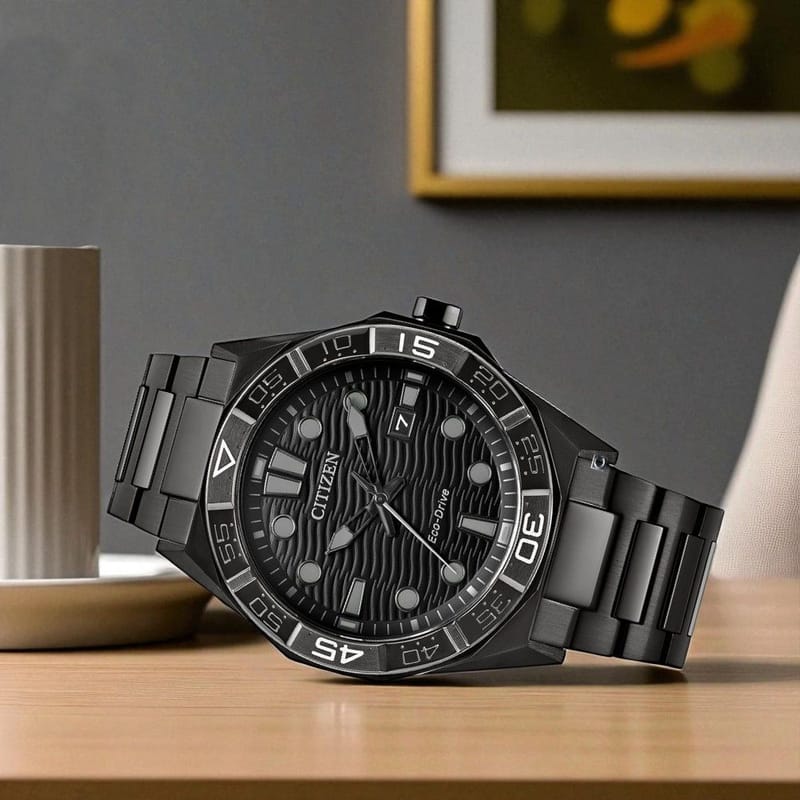 Citizen Monochrome Black Eco-Drive Mens Watch