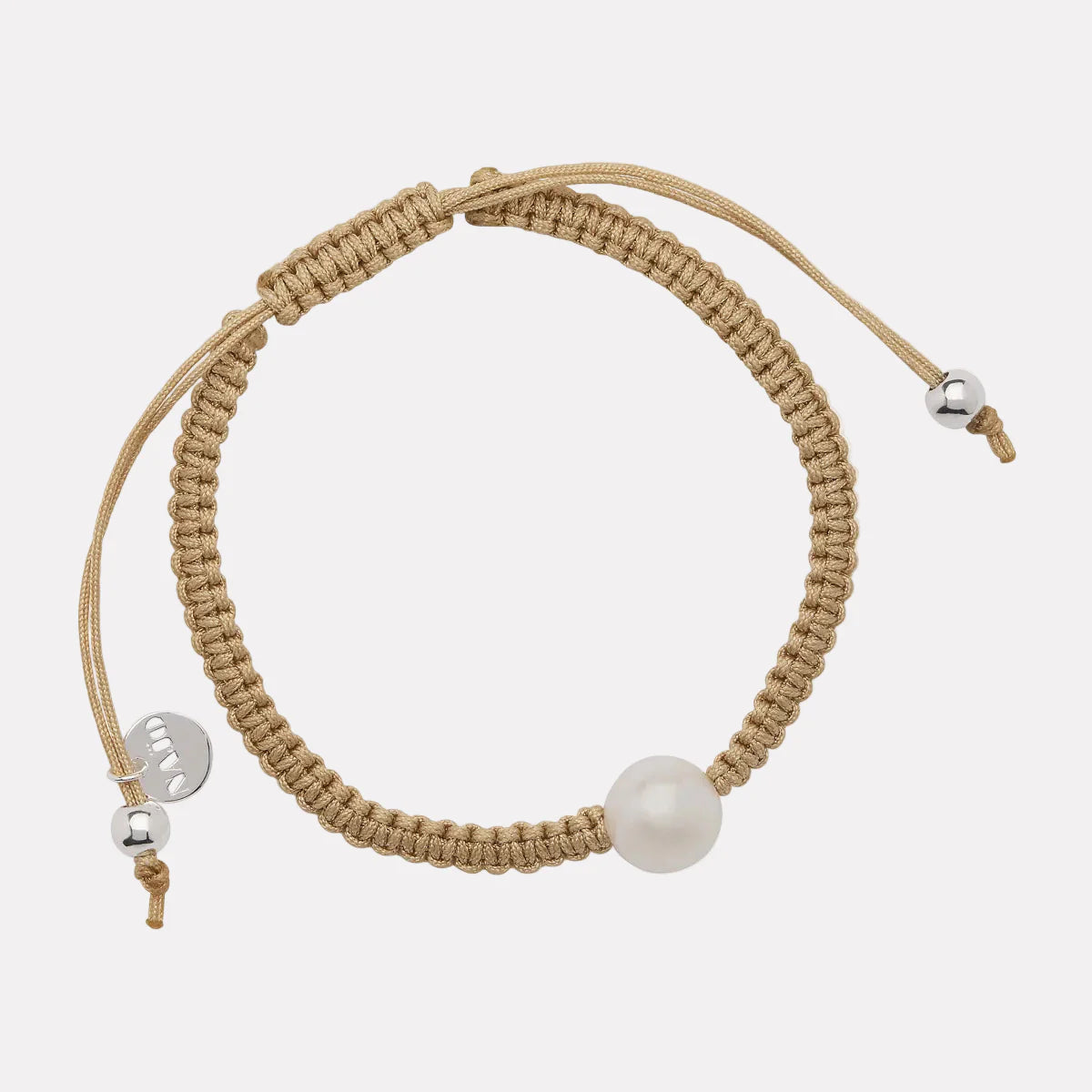 Coco Lagoon Pearl Handwoven Cotton Bracelet