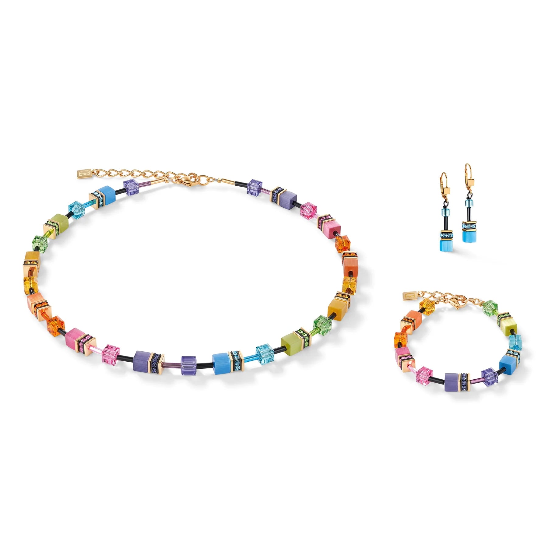 Coeur De Lion - GeoCube RAINBOW Necklace