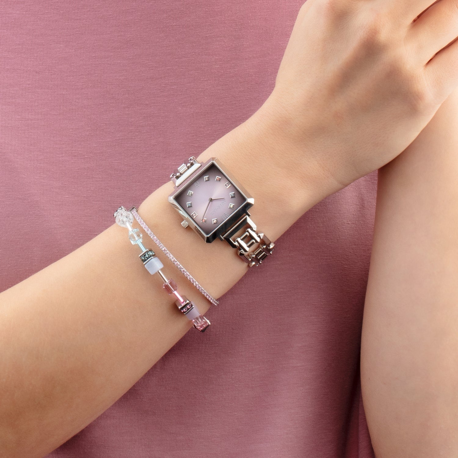 Coeur De Lion - GeoCube MAUVE Bracelet