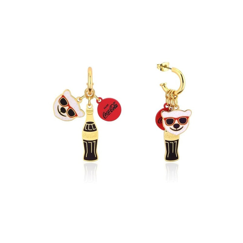 Coke Collection - Polar Bear Trio Charm Hoop Earrings