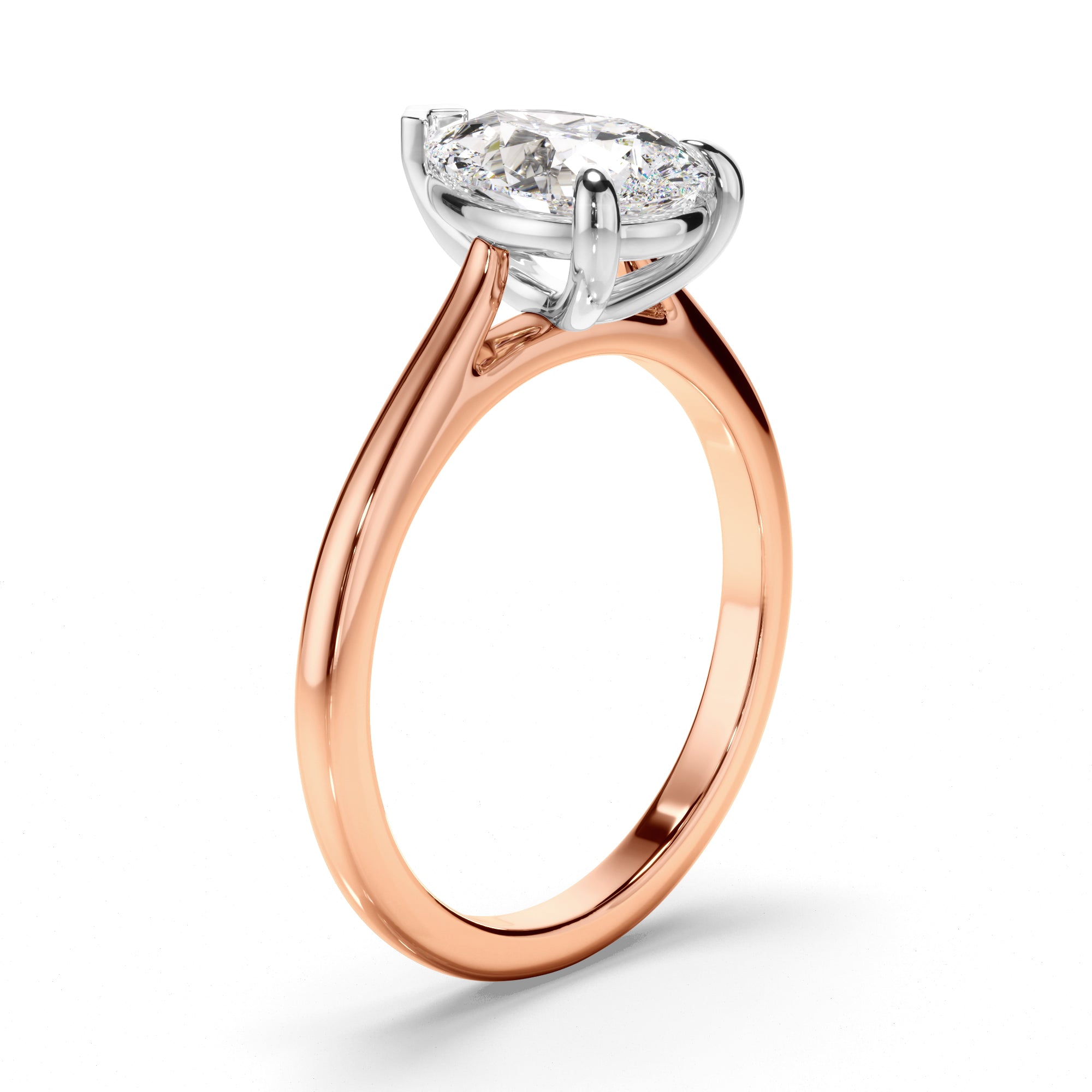 Brielle - Pear Cut Diamond Solitaire Engagement Ring