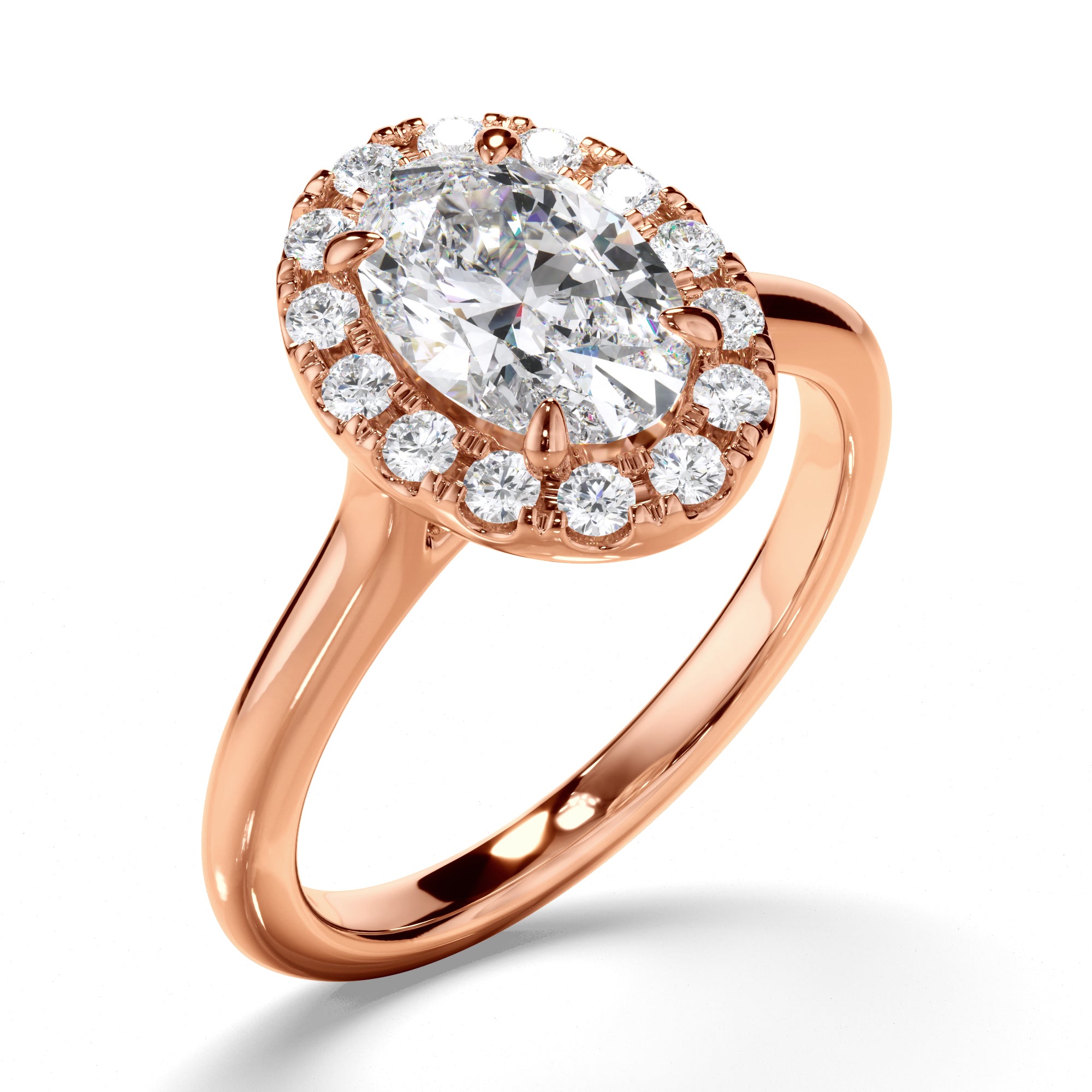 Grace - Oval Cut Diamond Halo Engagement Ring