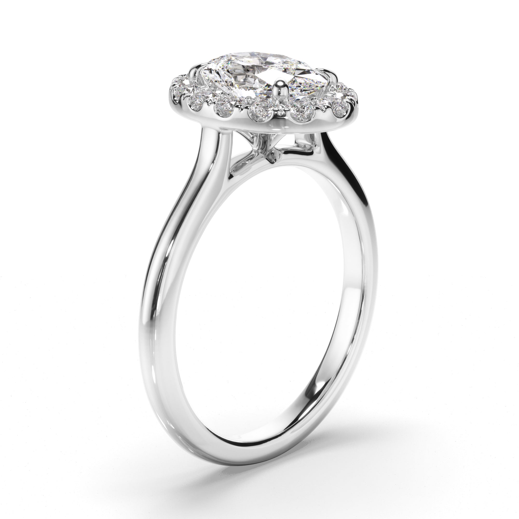 Grace - Oval Cut Diamond Halo Engagement Ring