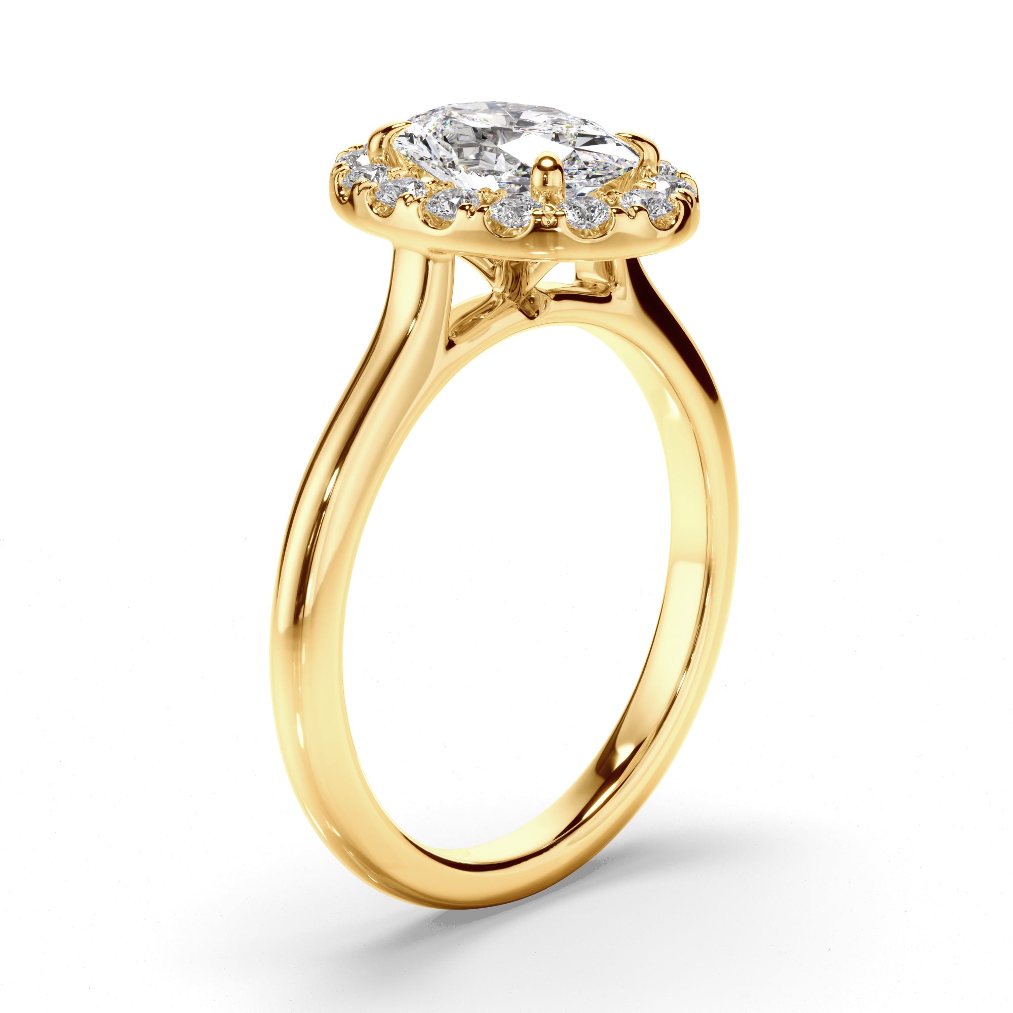 Grace - Oval Cut Diamond Halo Engagement Ring