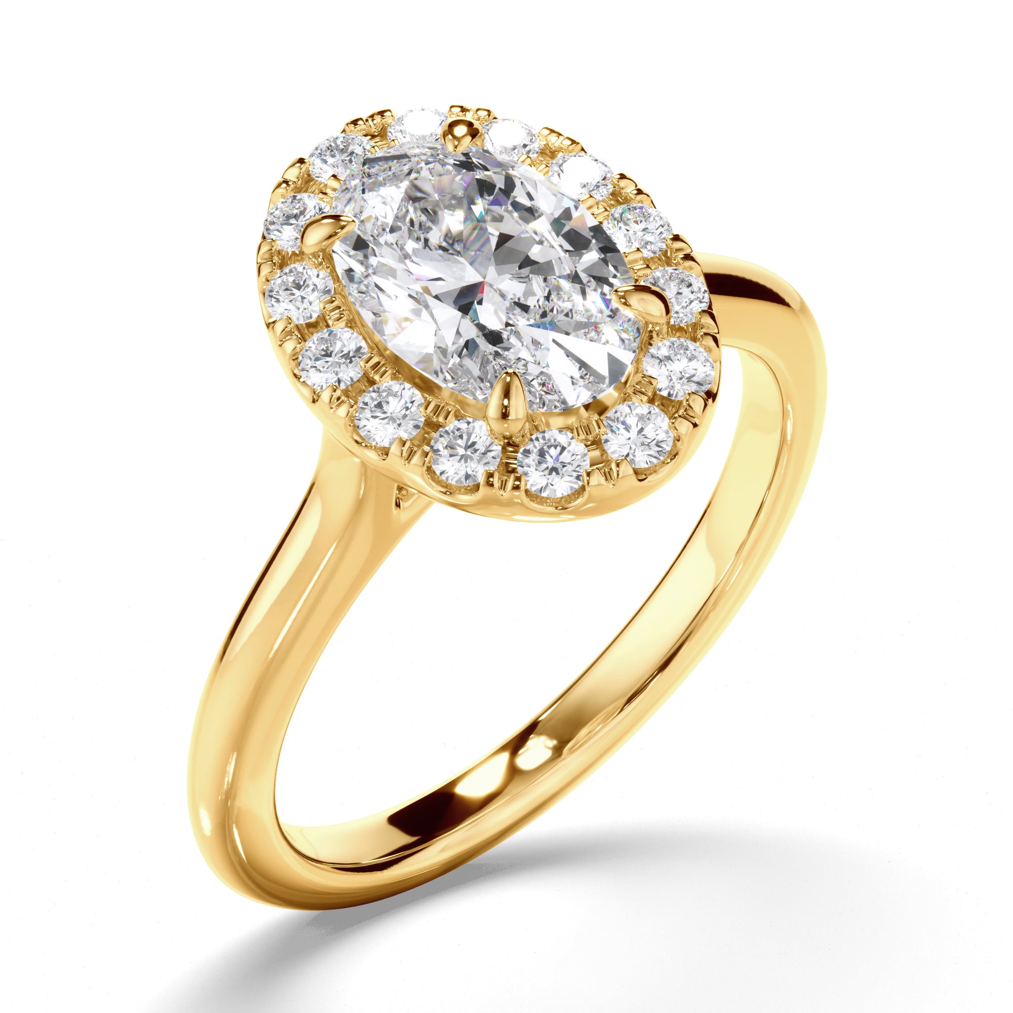 Grace - Oval Cut Diamond Halo Engagement Ring