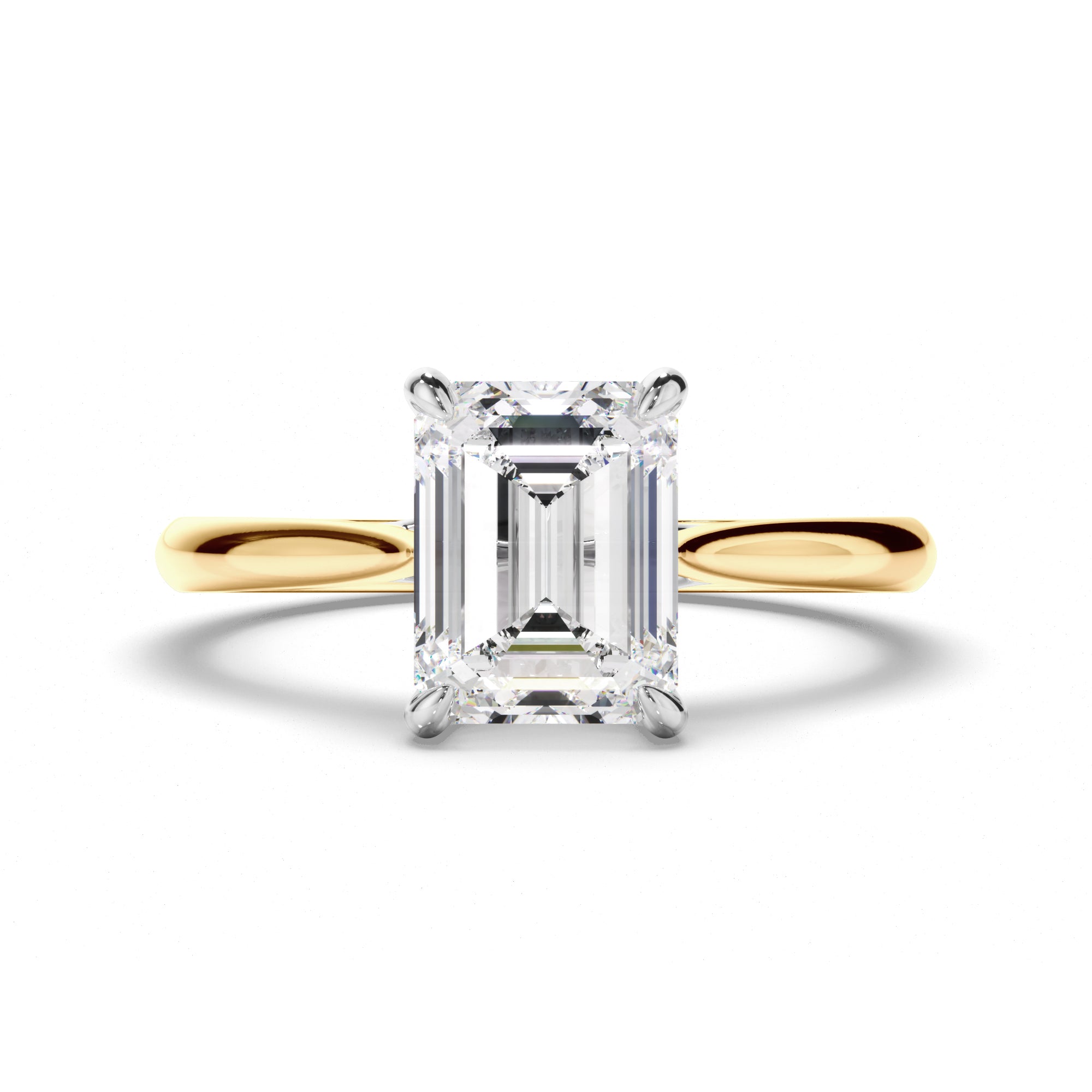 Lilian - Emerald Cut Diamond Solitaire Engagement Ring