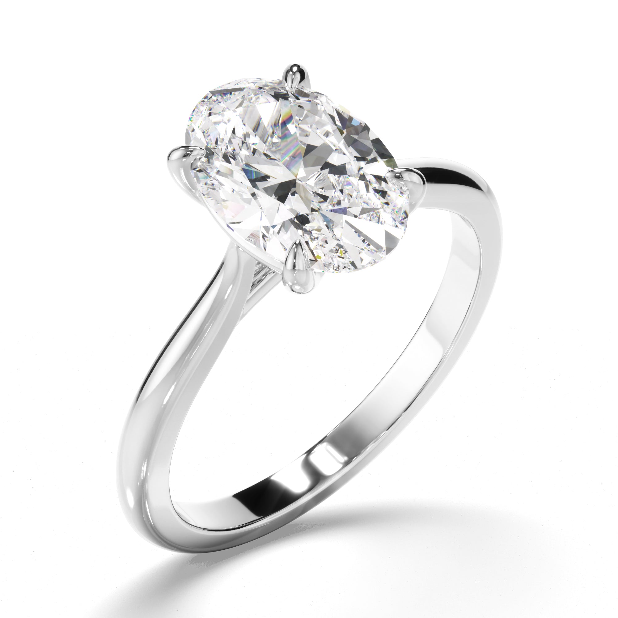 Eden - Oval Cut Diamond Solitaire Engagement Ring