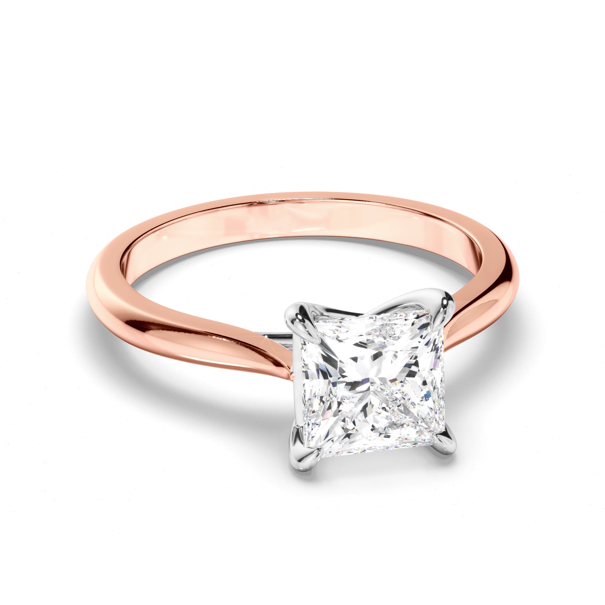 Gabrielle - Princess Cut Diamond Solitaire Engagement Ring