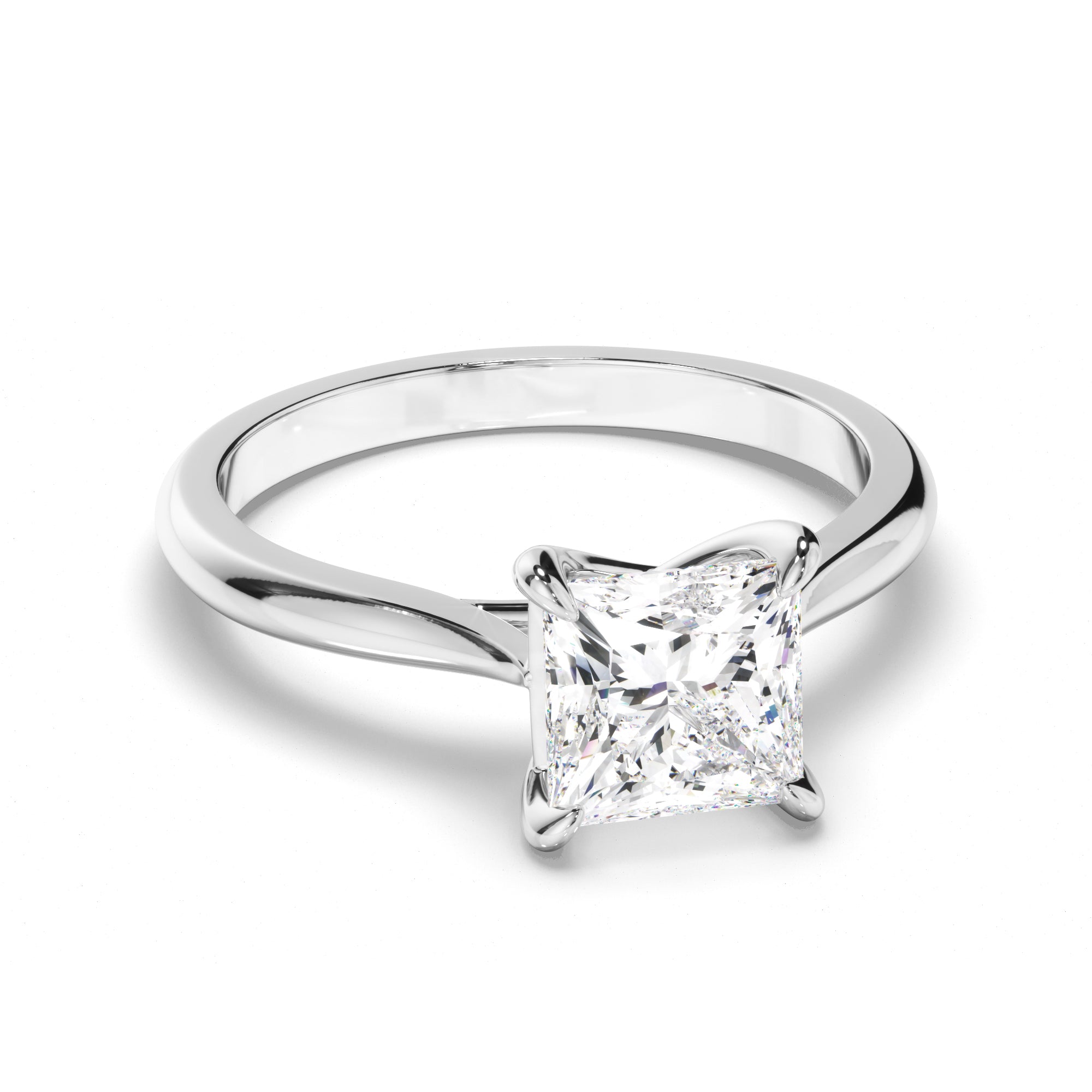 Gabrielle - Princess Cut Diamond Solitaire Engagement Ring