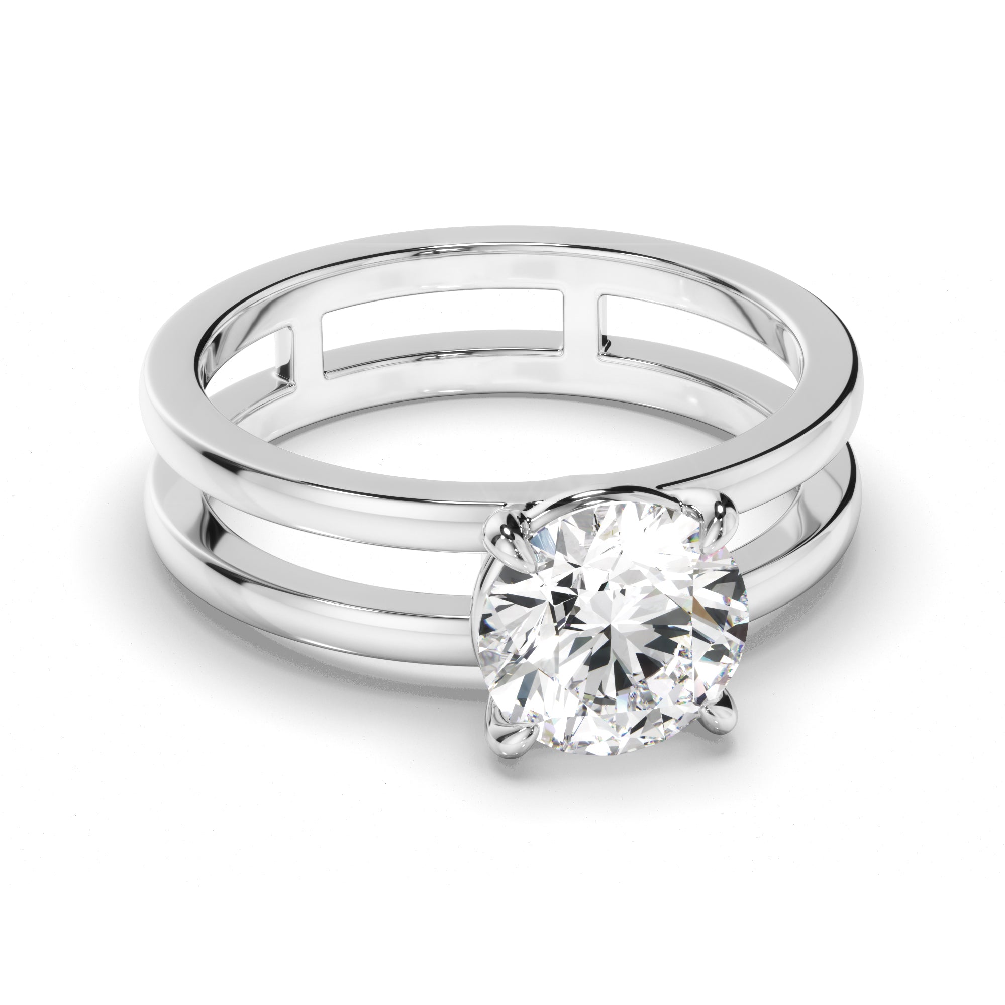 Calypso - Round Brilliant Cut Diamond Solitaire Engagement Ring