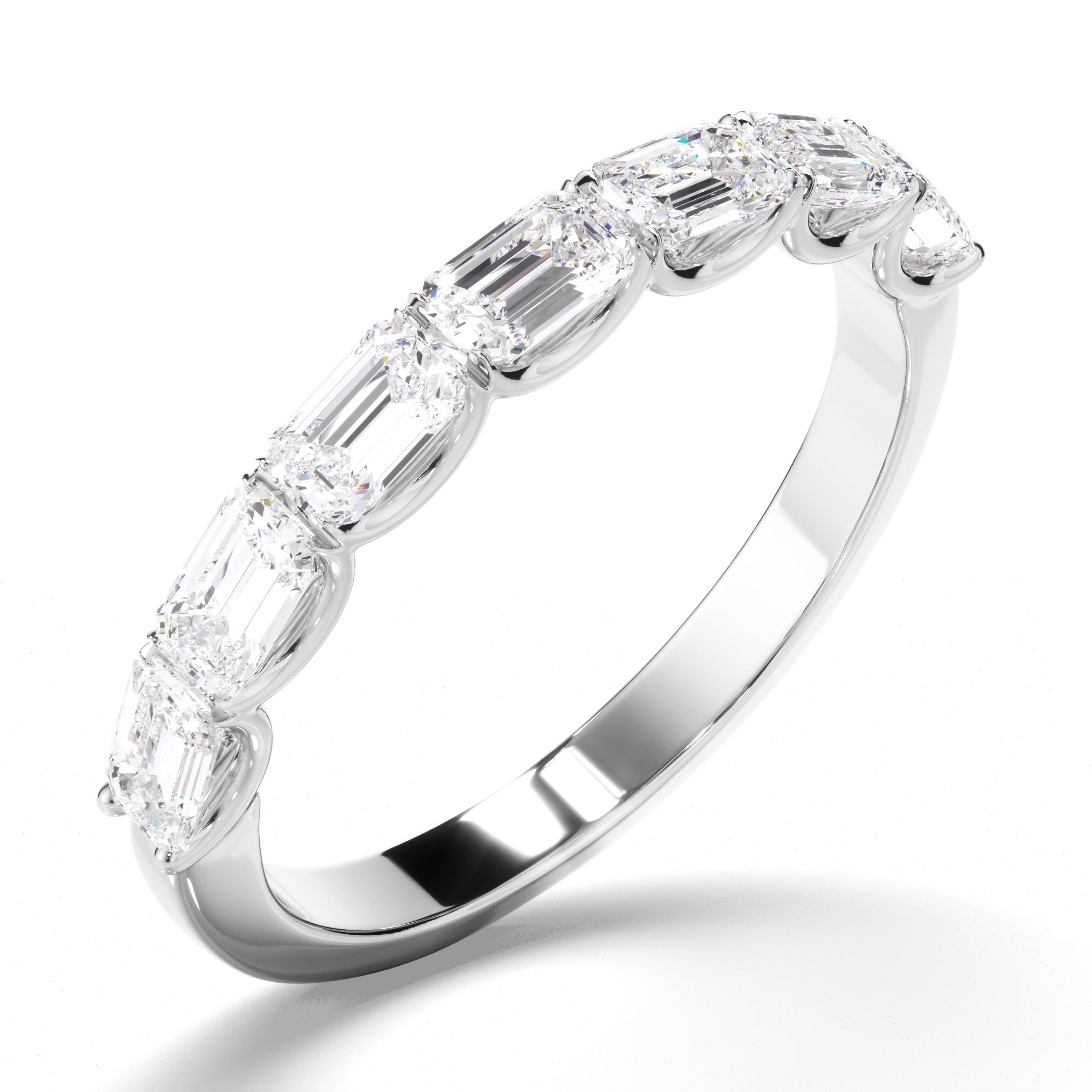 Arielle - Emerald Cut Diamond Anniversary Ring