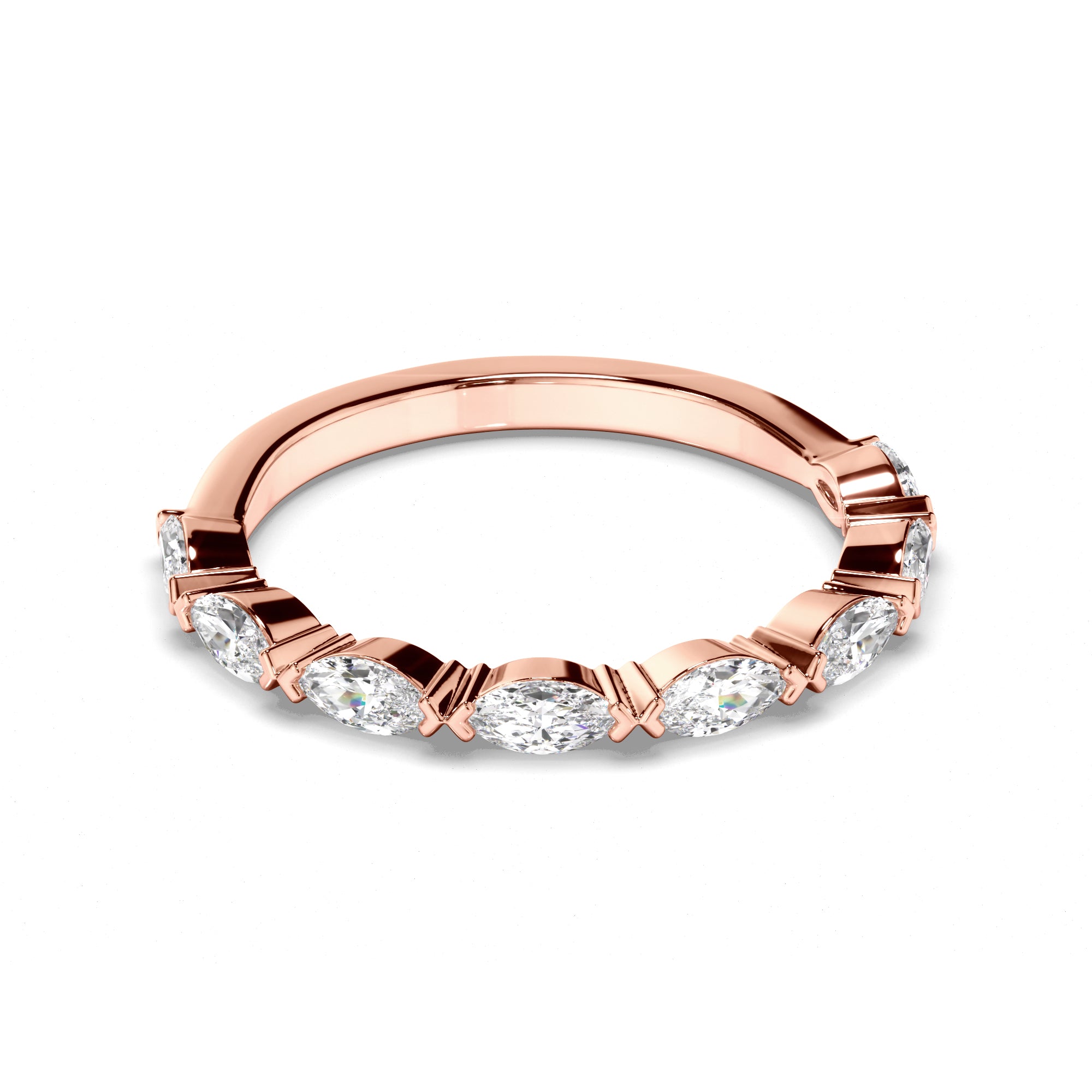 Bianca - Marquise Cut Diamond Wedding Ring