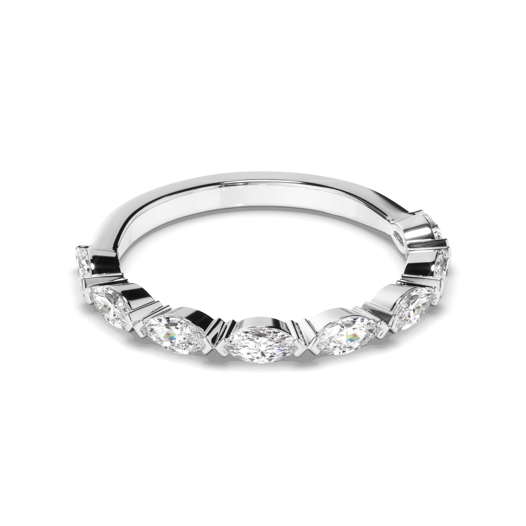 Bianca - Marquise Cut Diamond Wedding Ring