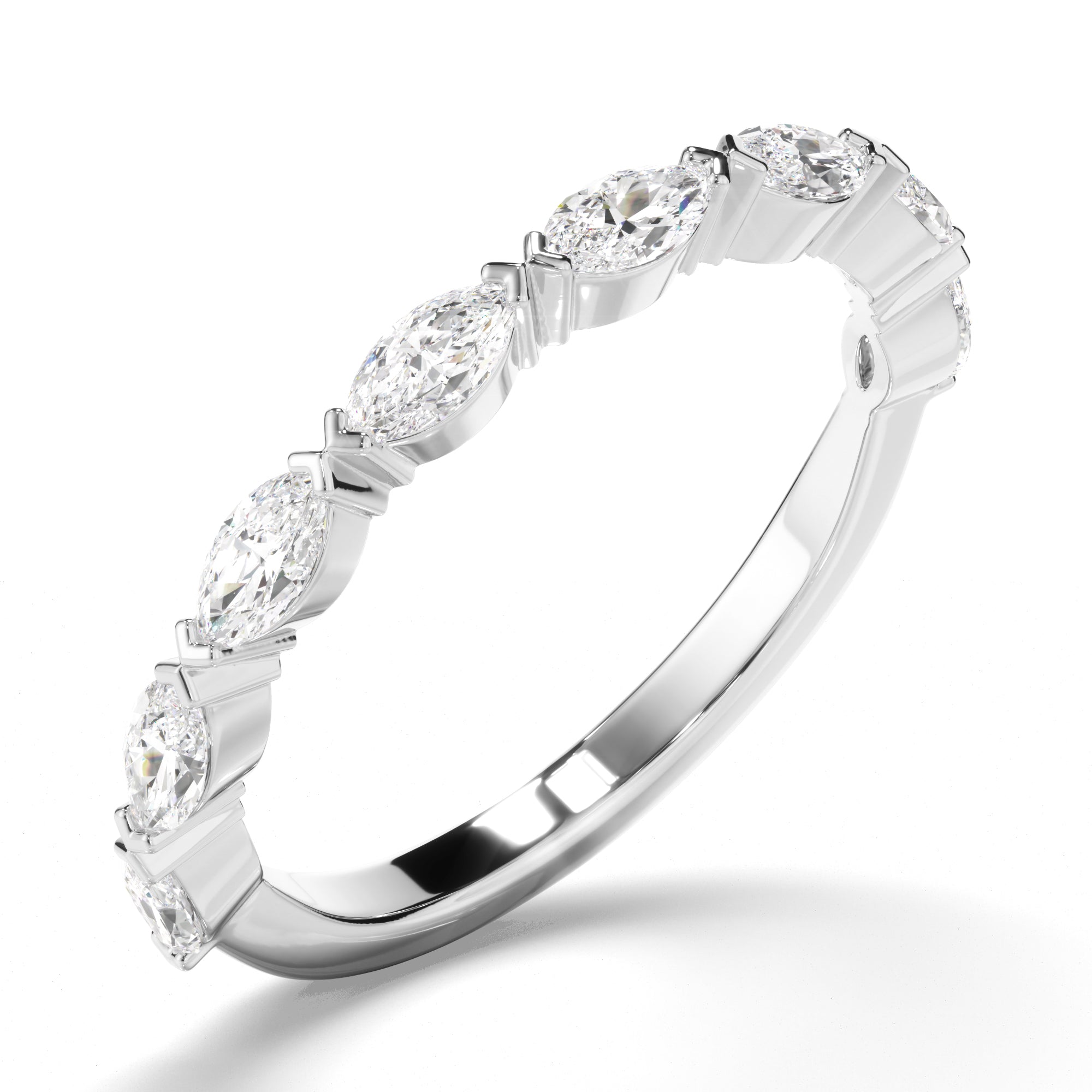 Bianca - Marquise Cut Diamond Wedding Ring